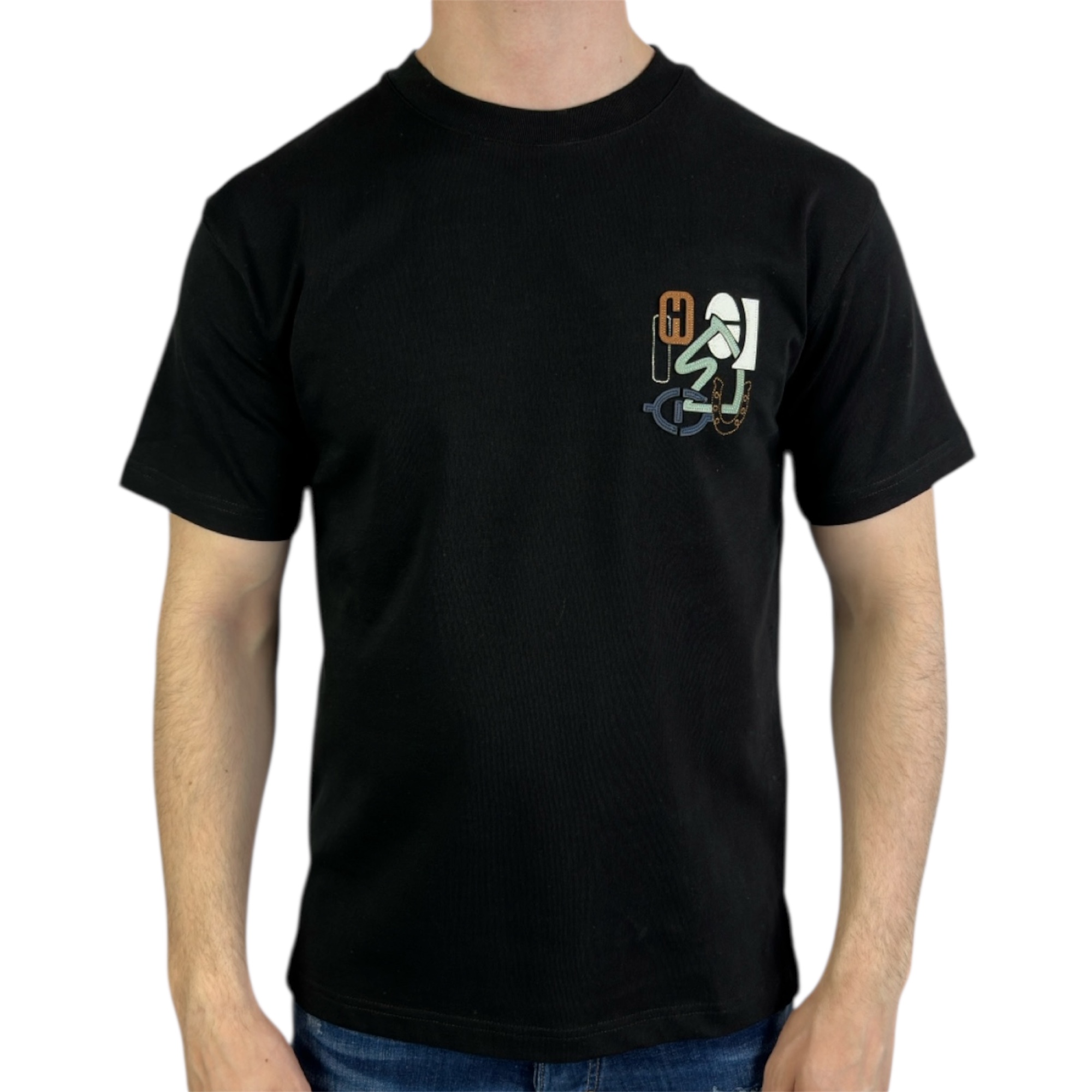 Hermes T-shirt Logo Print Black