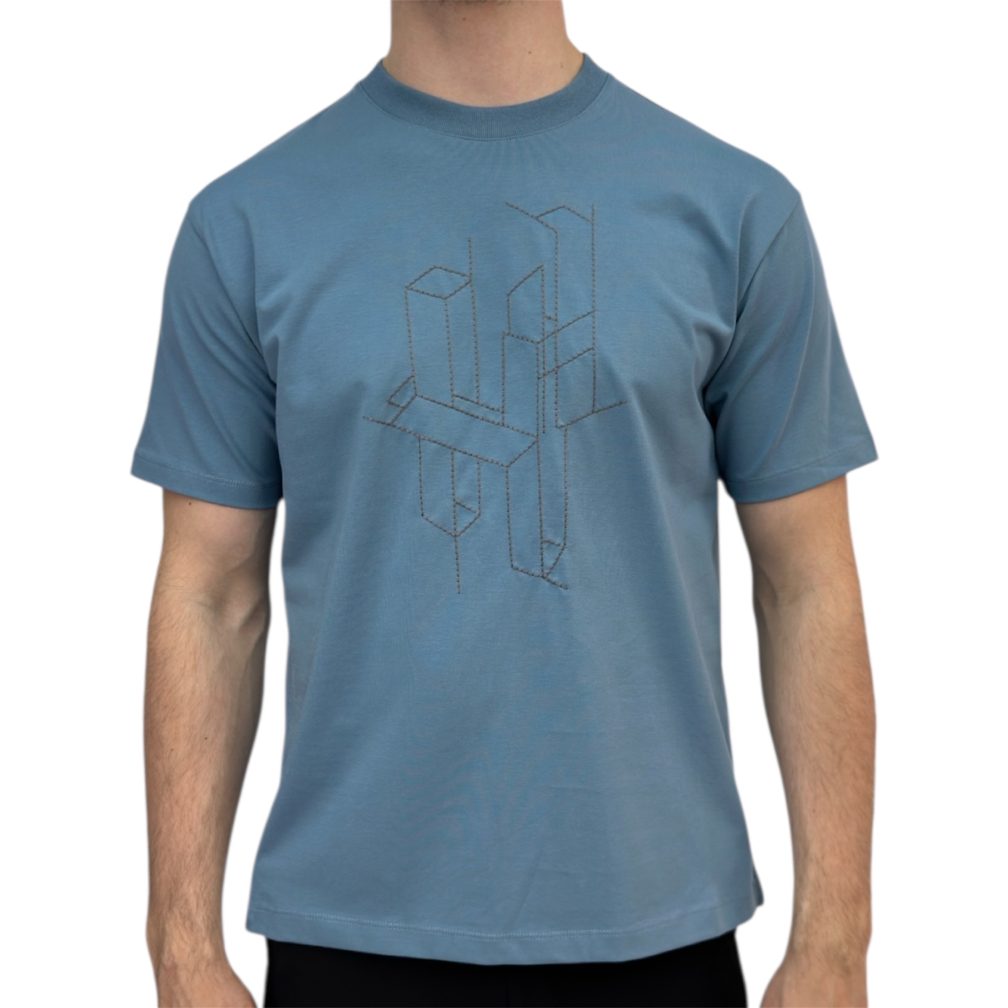 Hermes T-shirt H 3D Print Ciel Blue