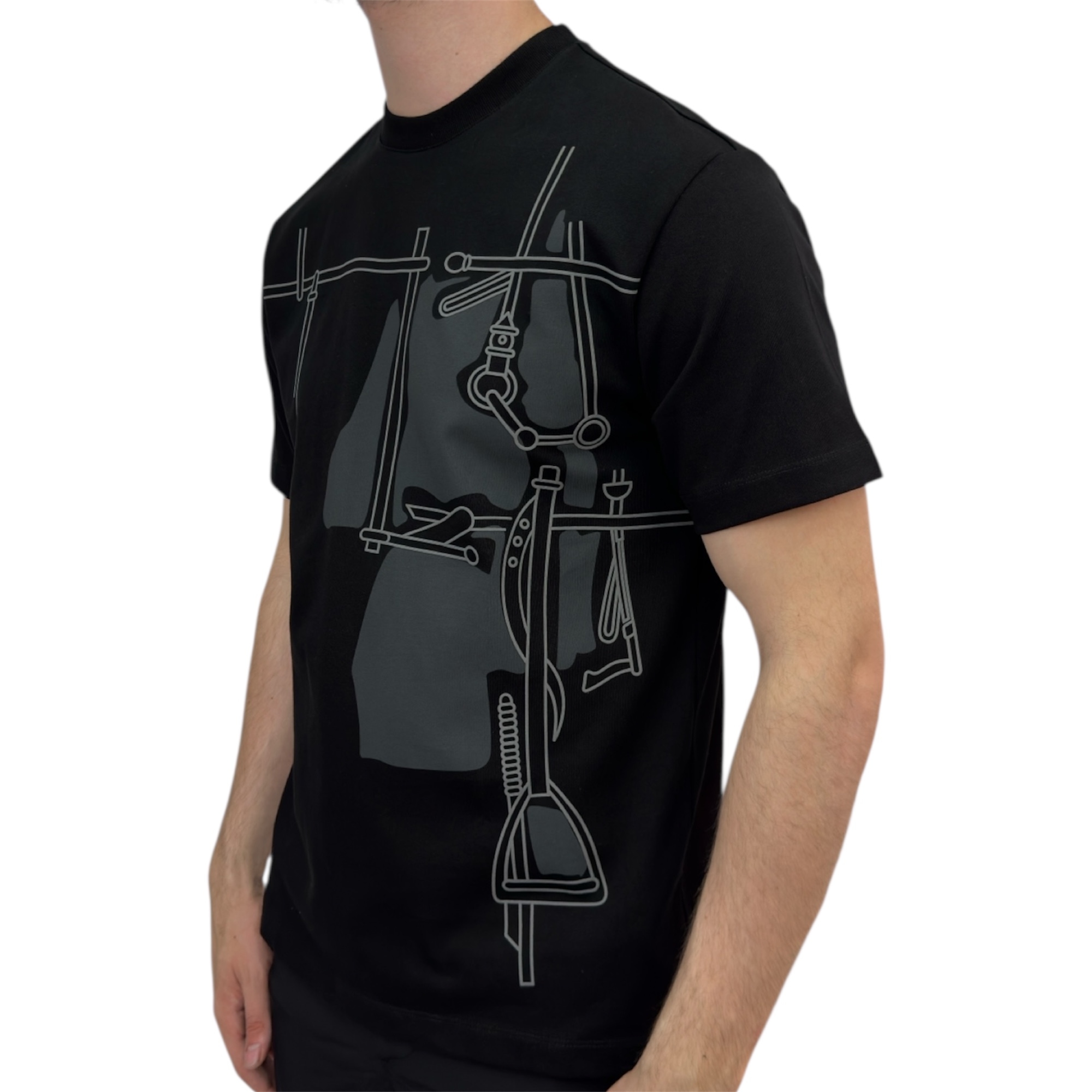 Hermes T-shirt Harnais en Gouache Black - Image 2