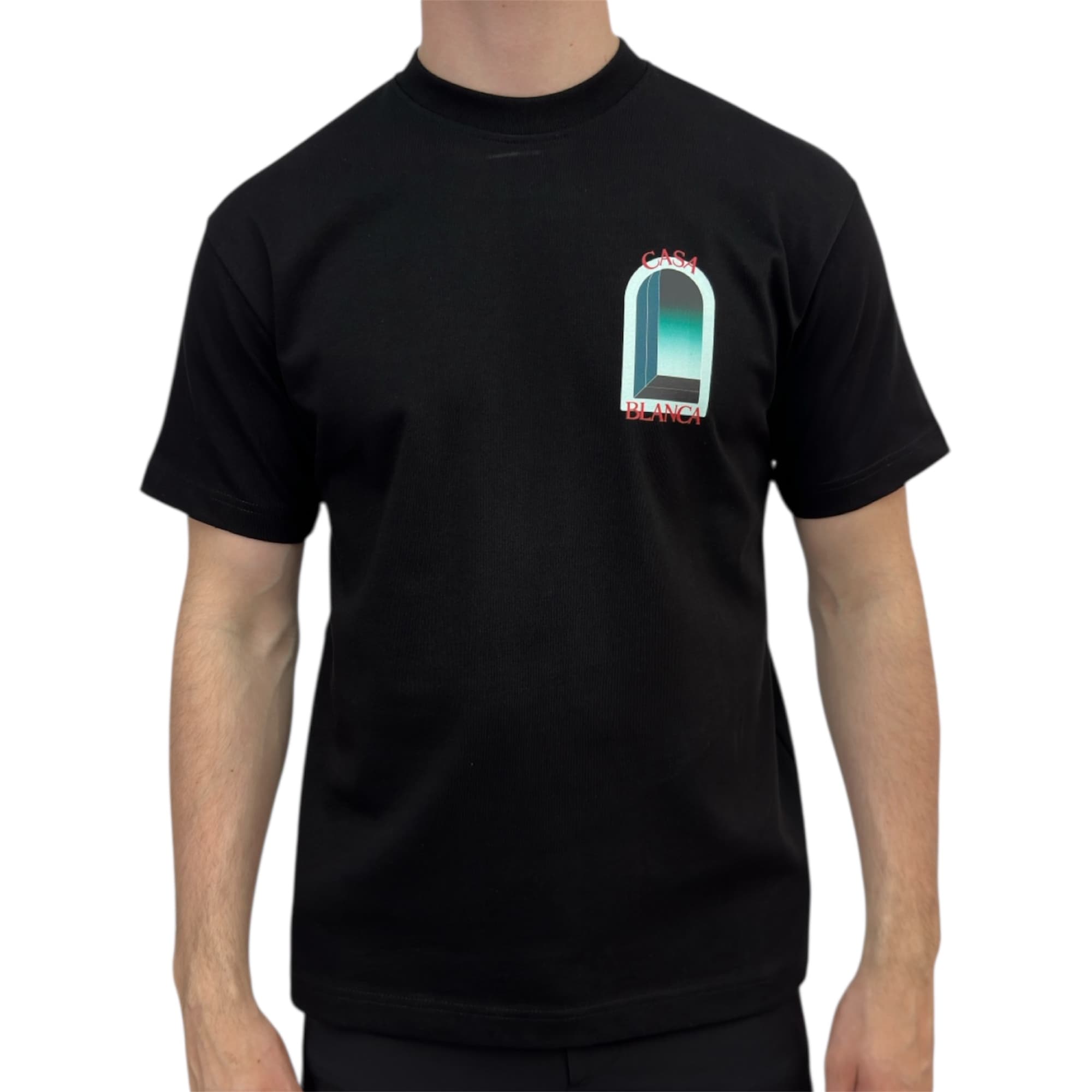 Casablanca T-shirt Poort Black