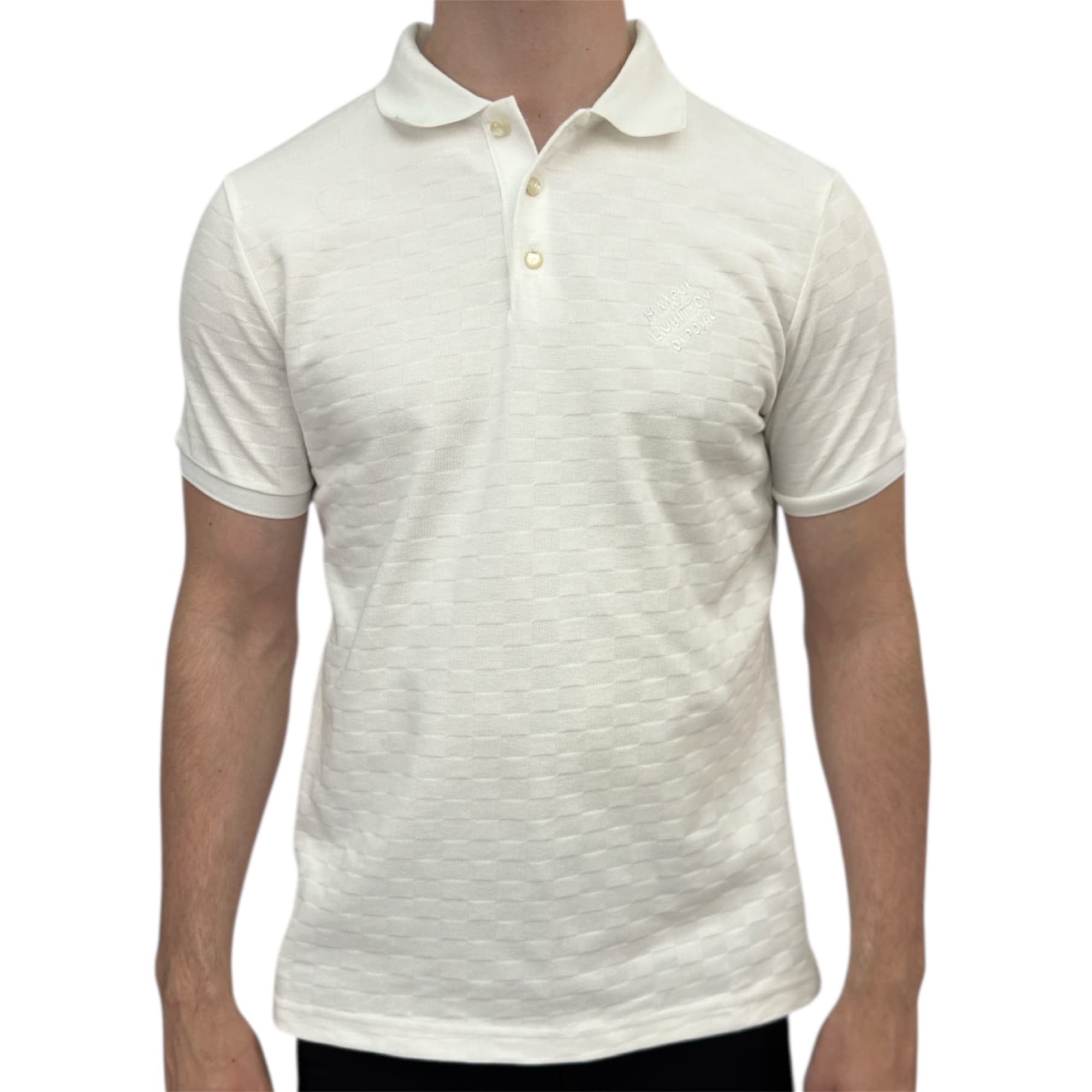 Louis Vuitton Damier Cotton Polo White