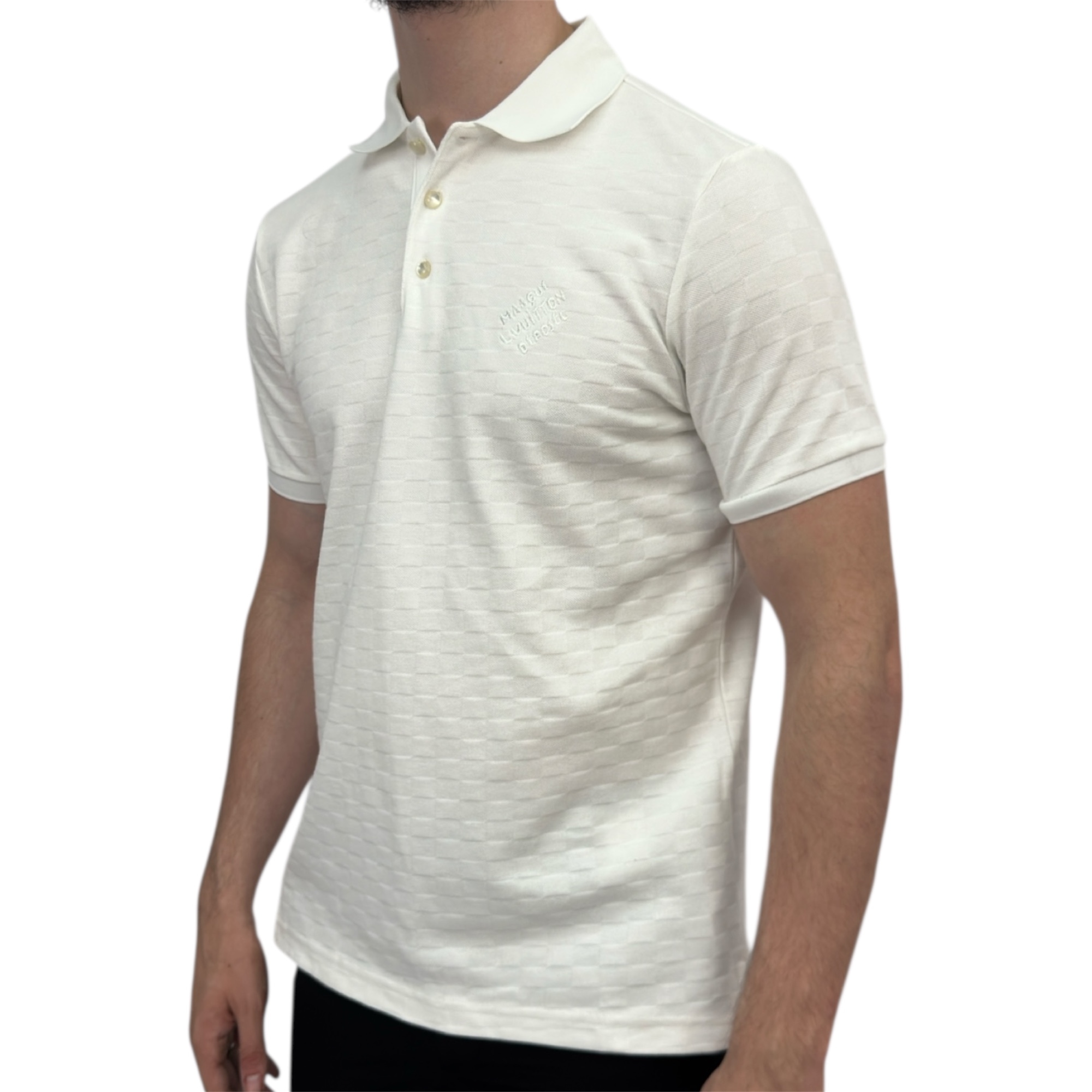 Louis Vuitton Damier Cotton Polo White - Image 2
