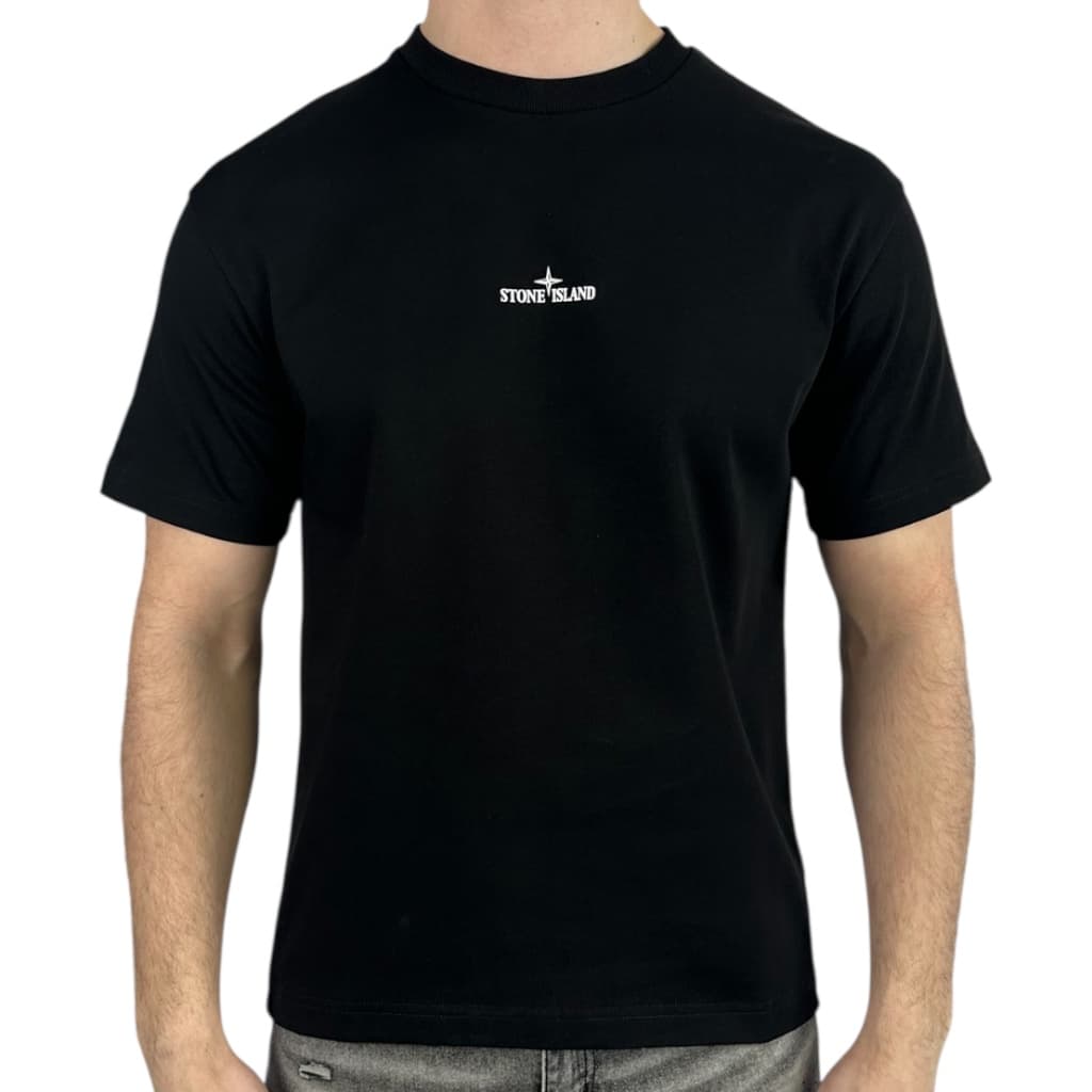 Stone Island T-shirt Back Logo Black