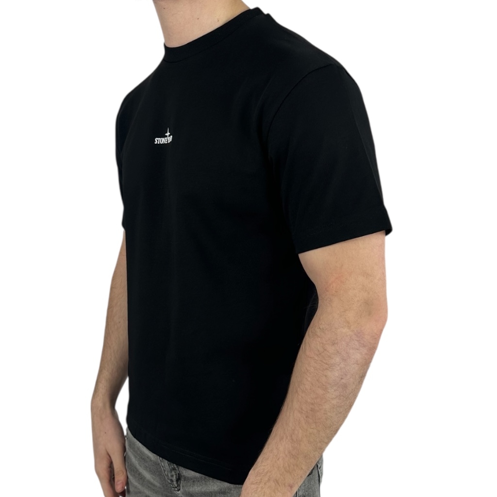 Stone Island T-shirt Back Logo Black - Image 2