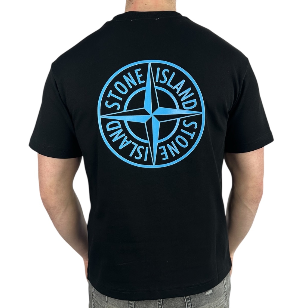Stone Island T-shirt Back Logo Black - Image 3