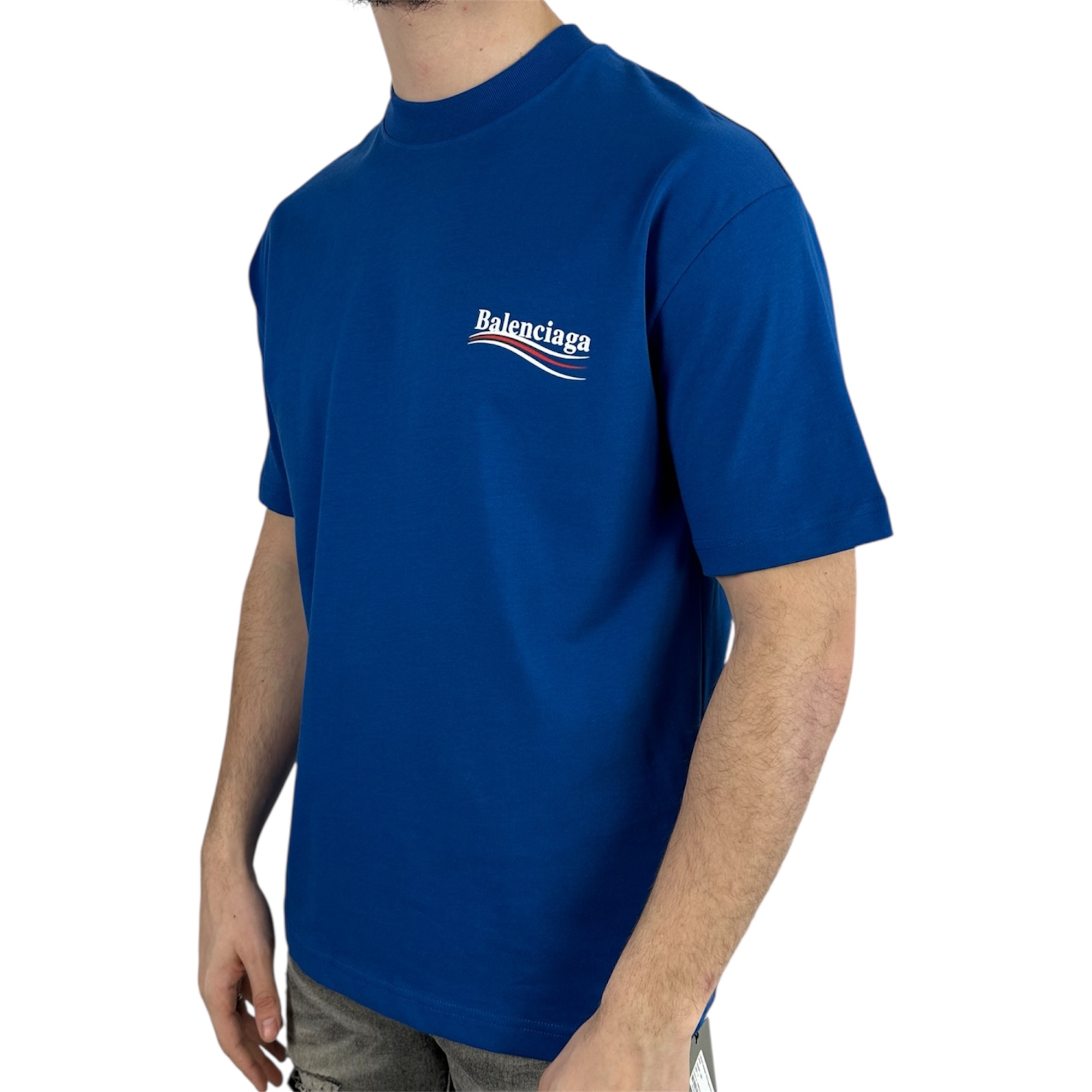 Balenciaga T-shirt Political Blue - Image 2
