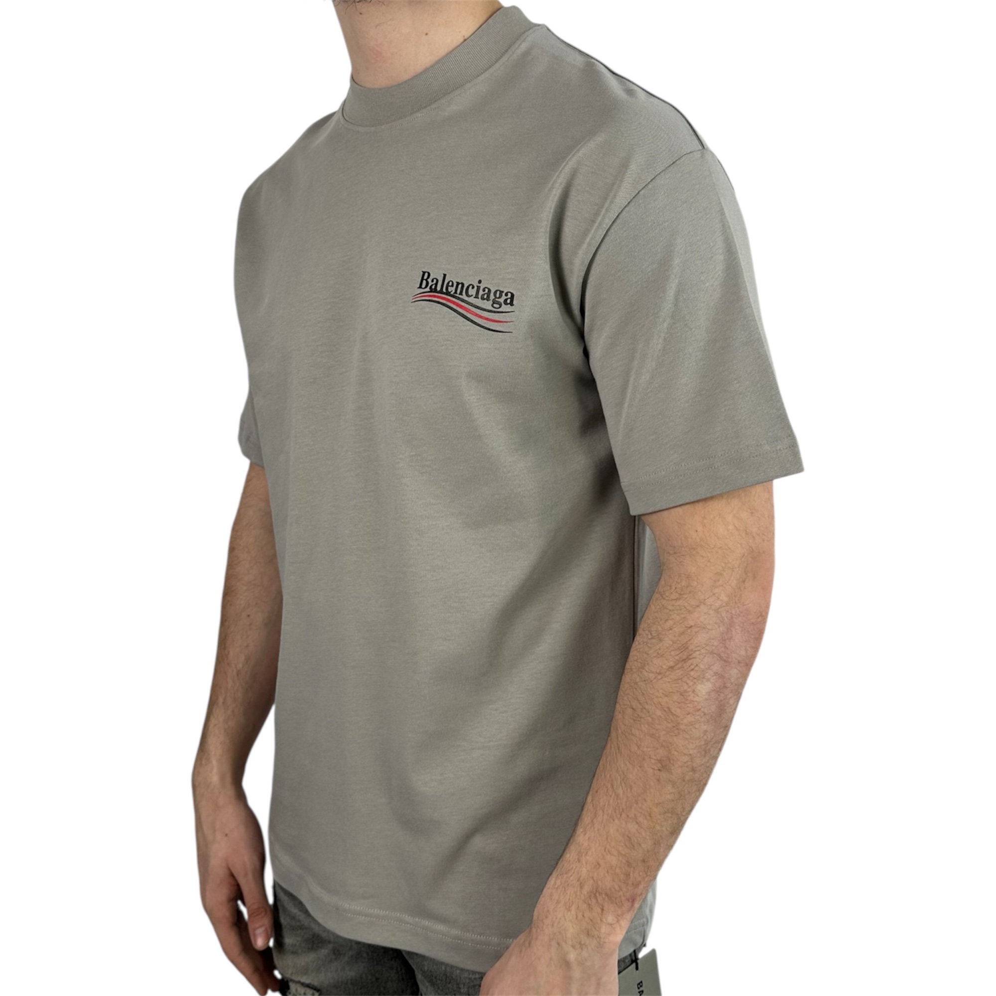 Balenciaga T-shirt Political Grey - Image 2
