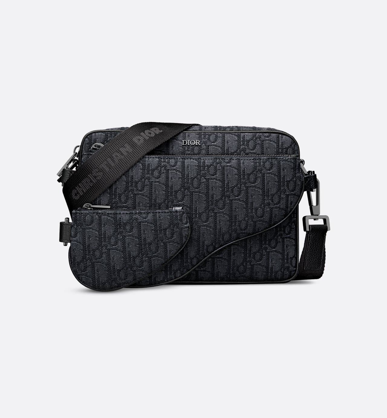 Dior Saddle Triple Pouch Bag Black