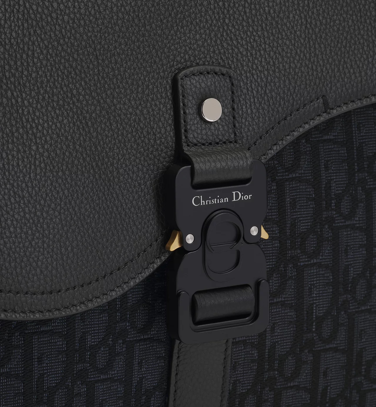 Dior Large Saddle Messenger Bag Black - Image 4