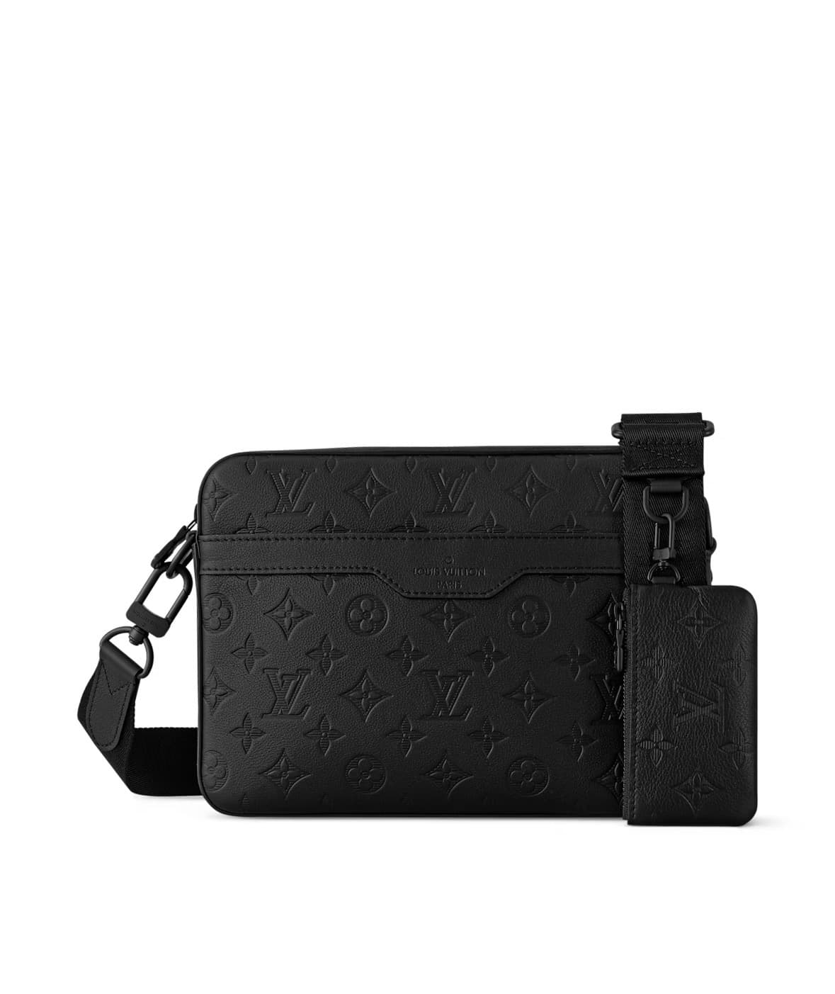 Louis Vuitton Trio Messenger Bag Leather Black