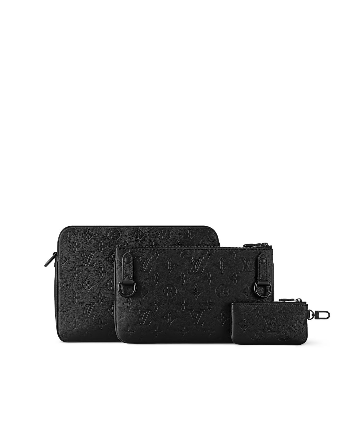 Louis Vuitton Trio Messenger Bag Leather Black - Image 4