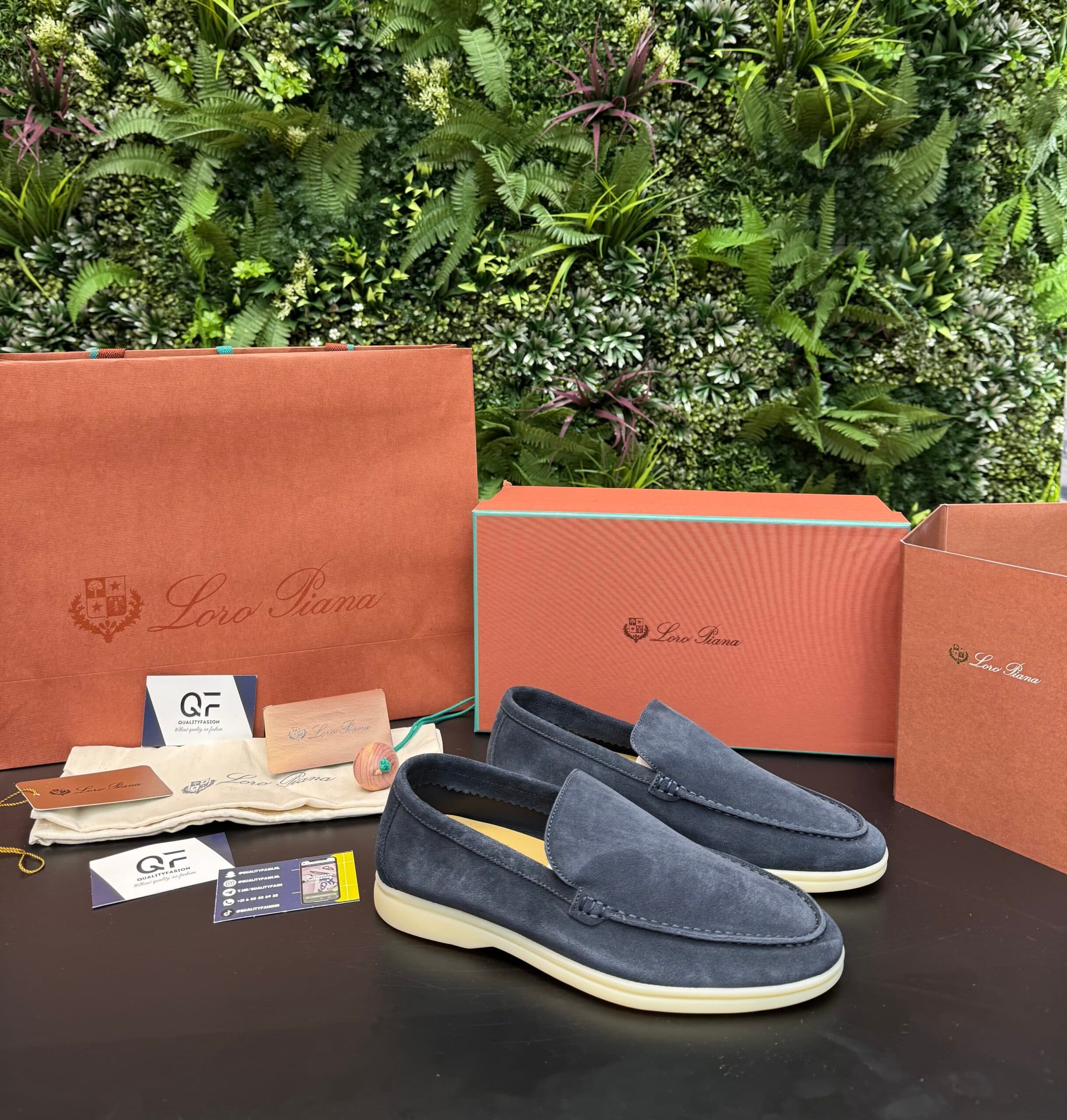 Loro Piana Summer Walk Loafer Navy Blue