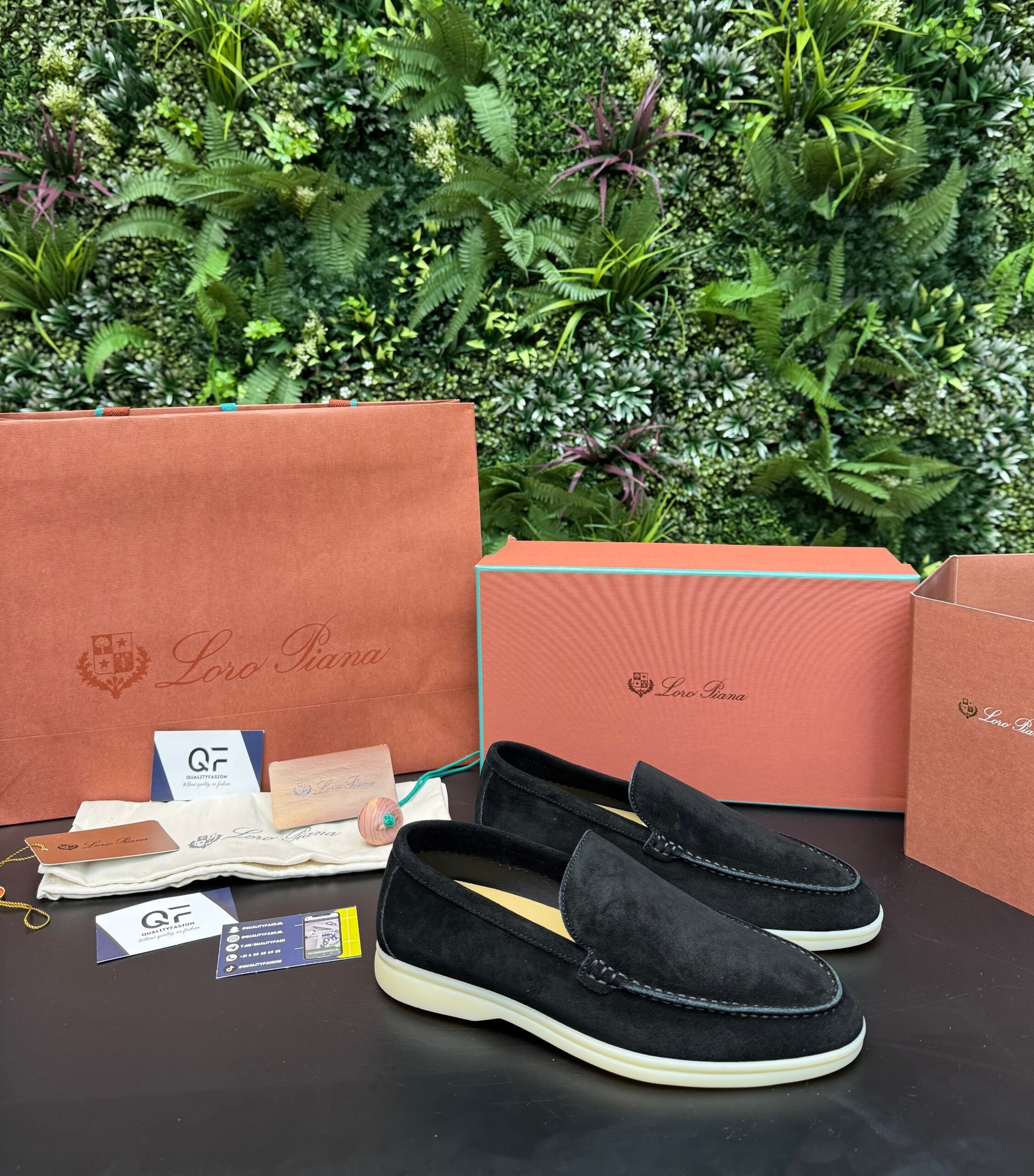 Loro Piana Summer Walk Loafer Black - Image 1