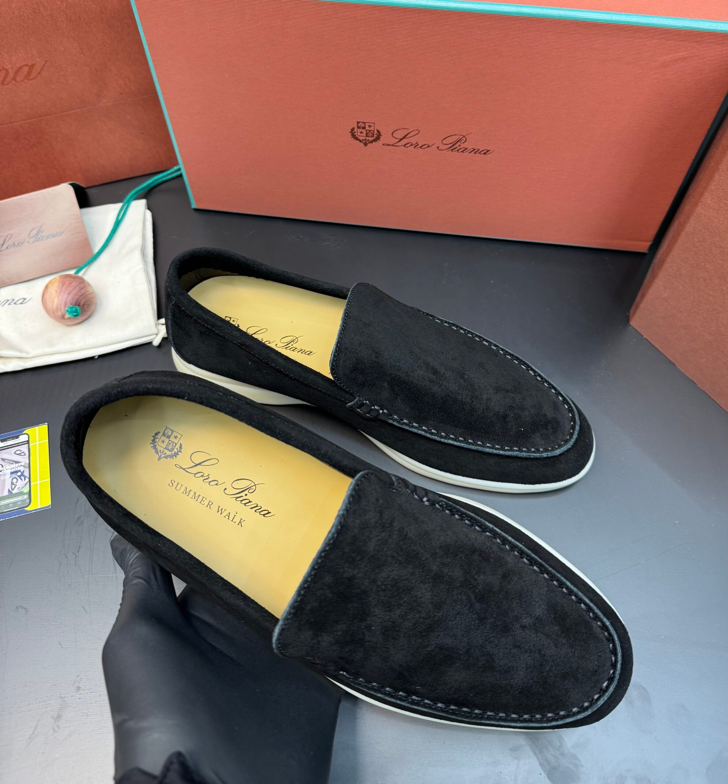 Loro Piana Summer Walk Loafer Black - Image 2