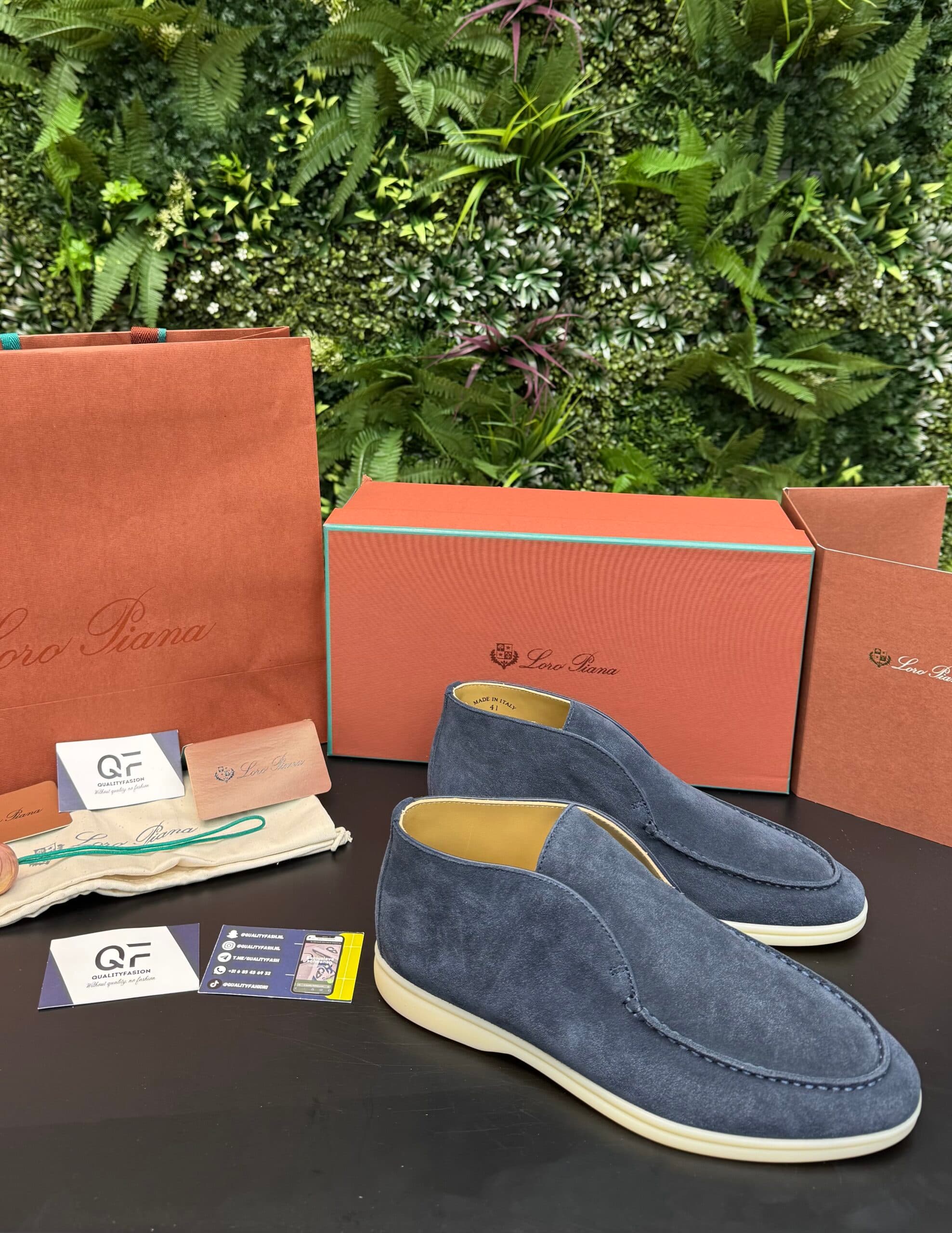 Loro Piana Open Walk Loafer Navy Blue