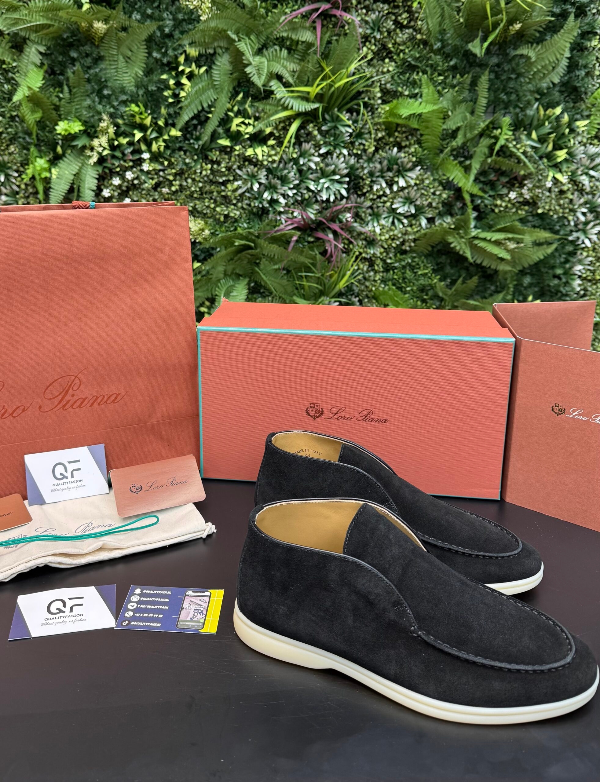 Loro Piana Open Walk Loafer Black - Image 1