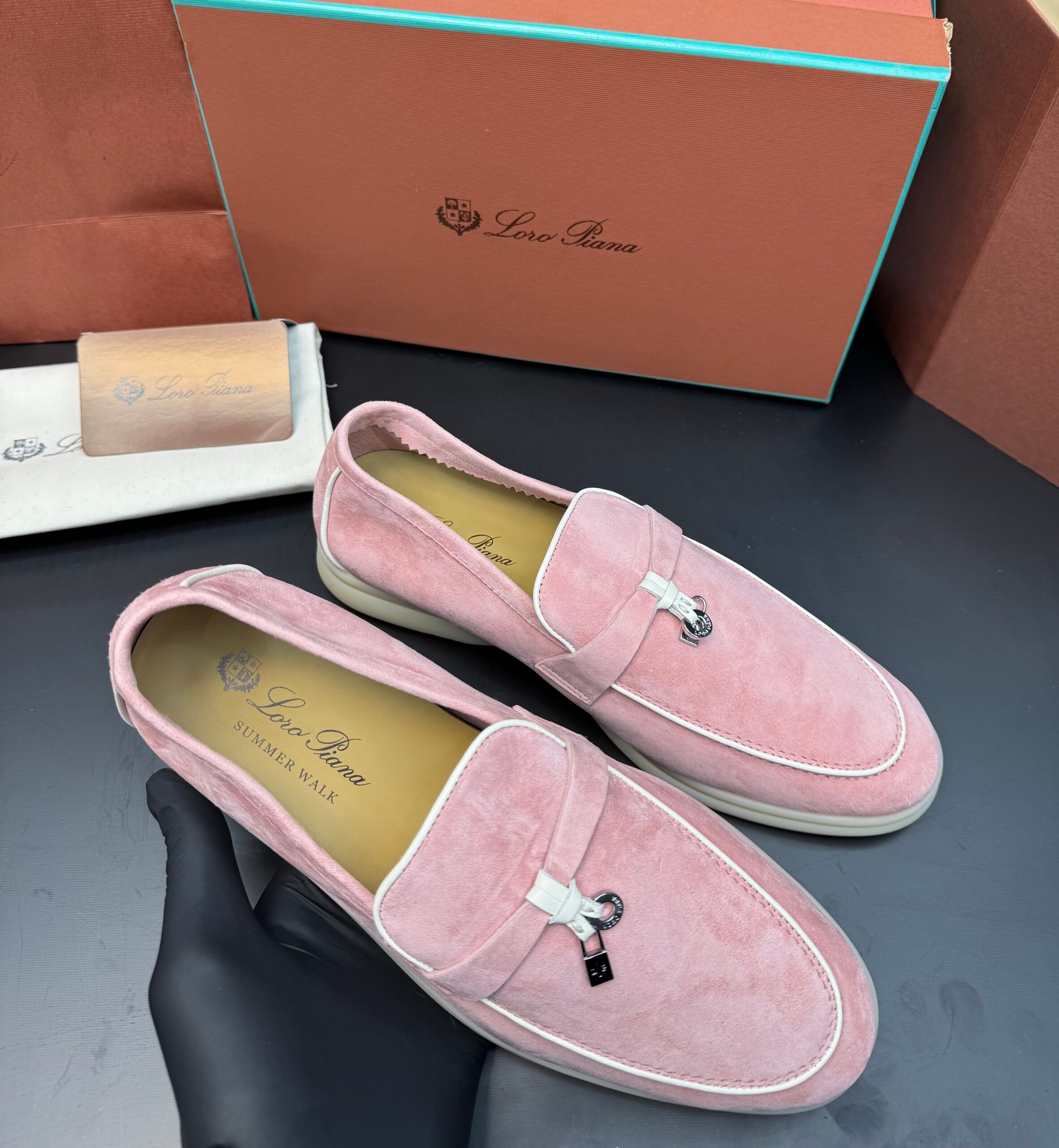 Loro Piana Summer Walk Loafer Pink ( Woman ) - Image 2