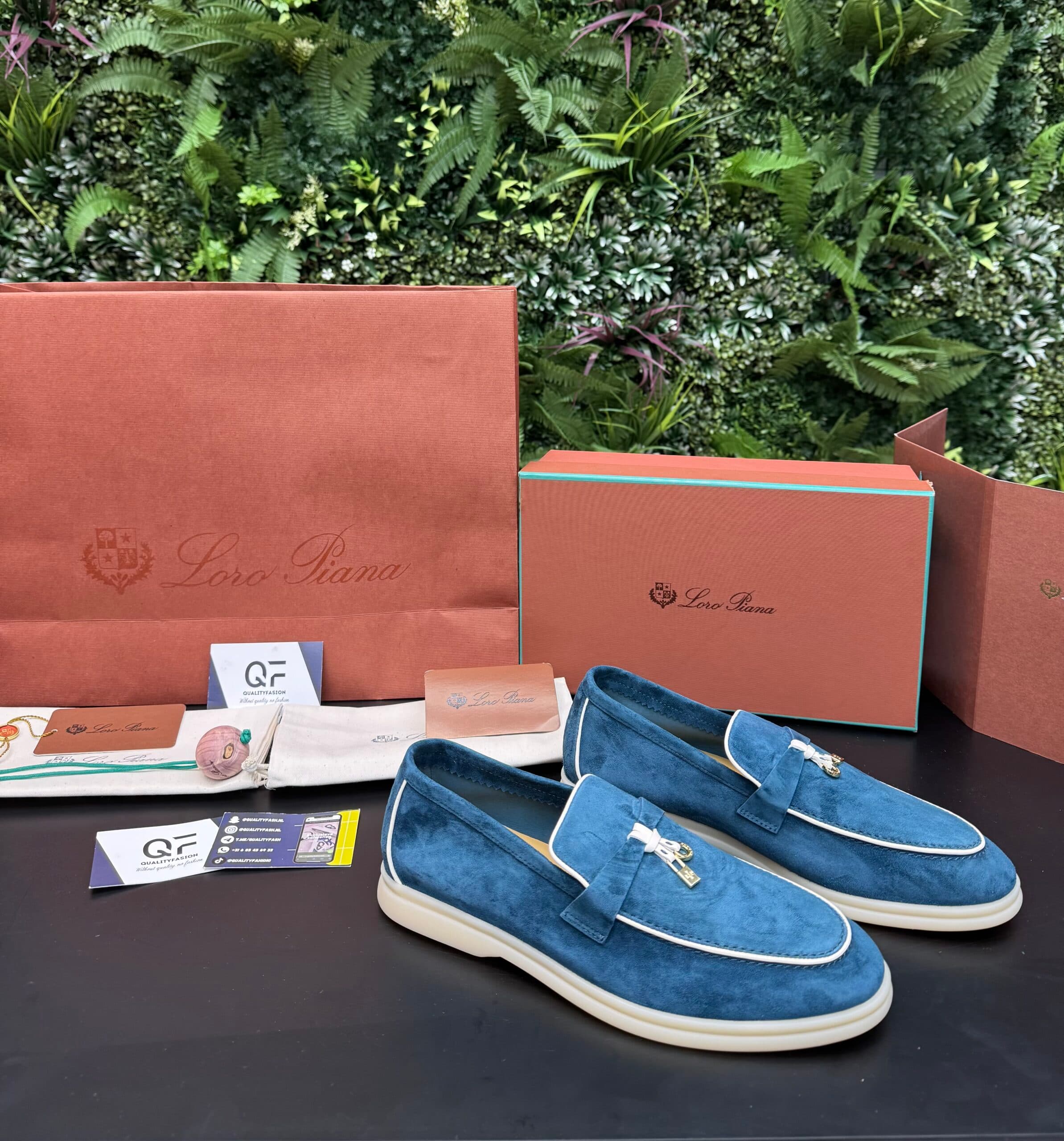 Loro Piana Summer Walk Loafer Blue ( Woman )