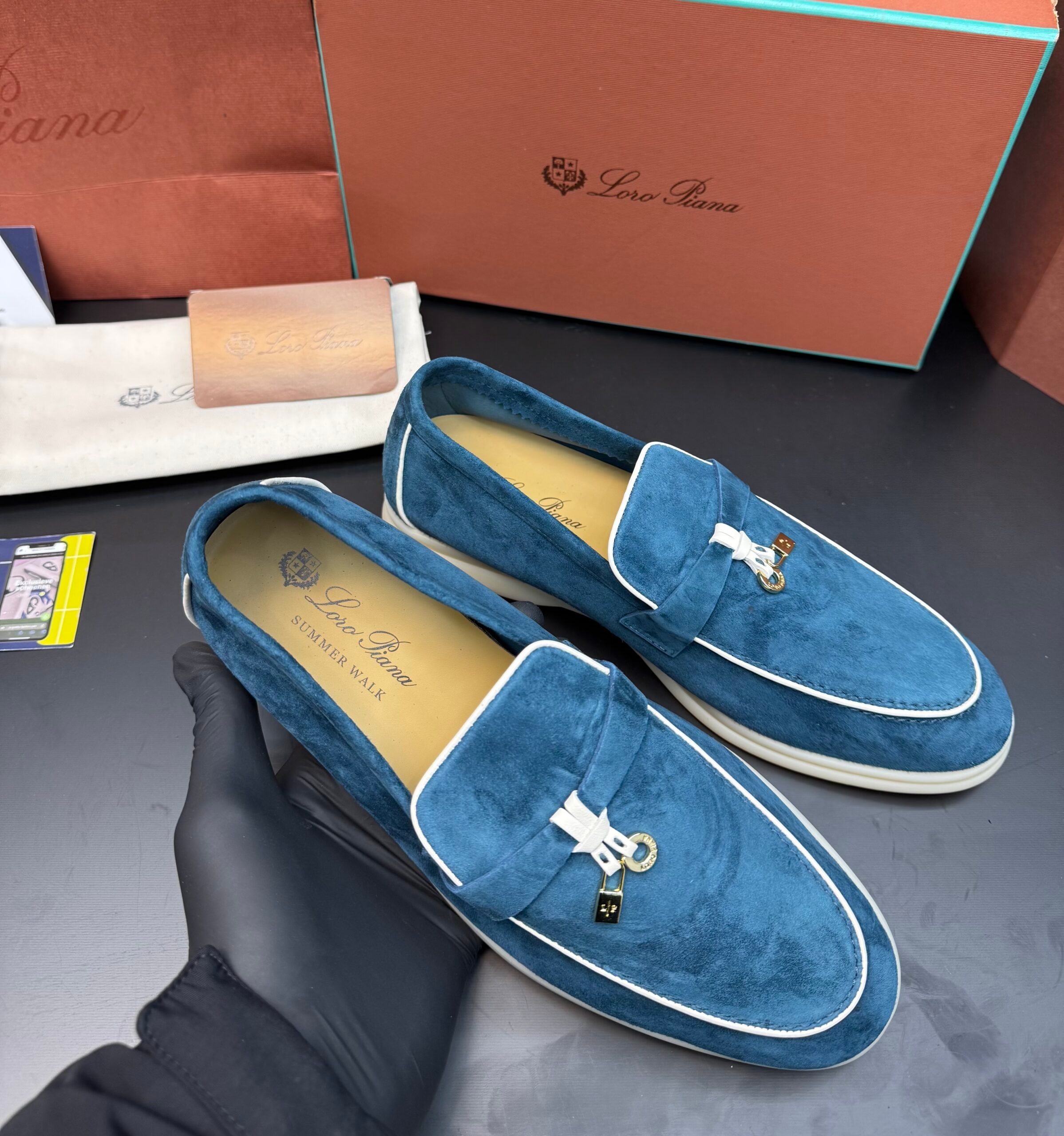 Loro Piana Summer Walk Loafer Blue ( Woman ) - Image 2
