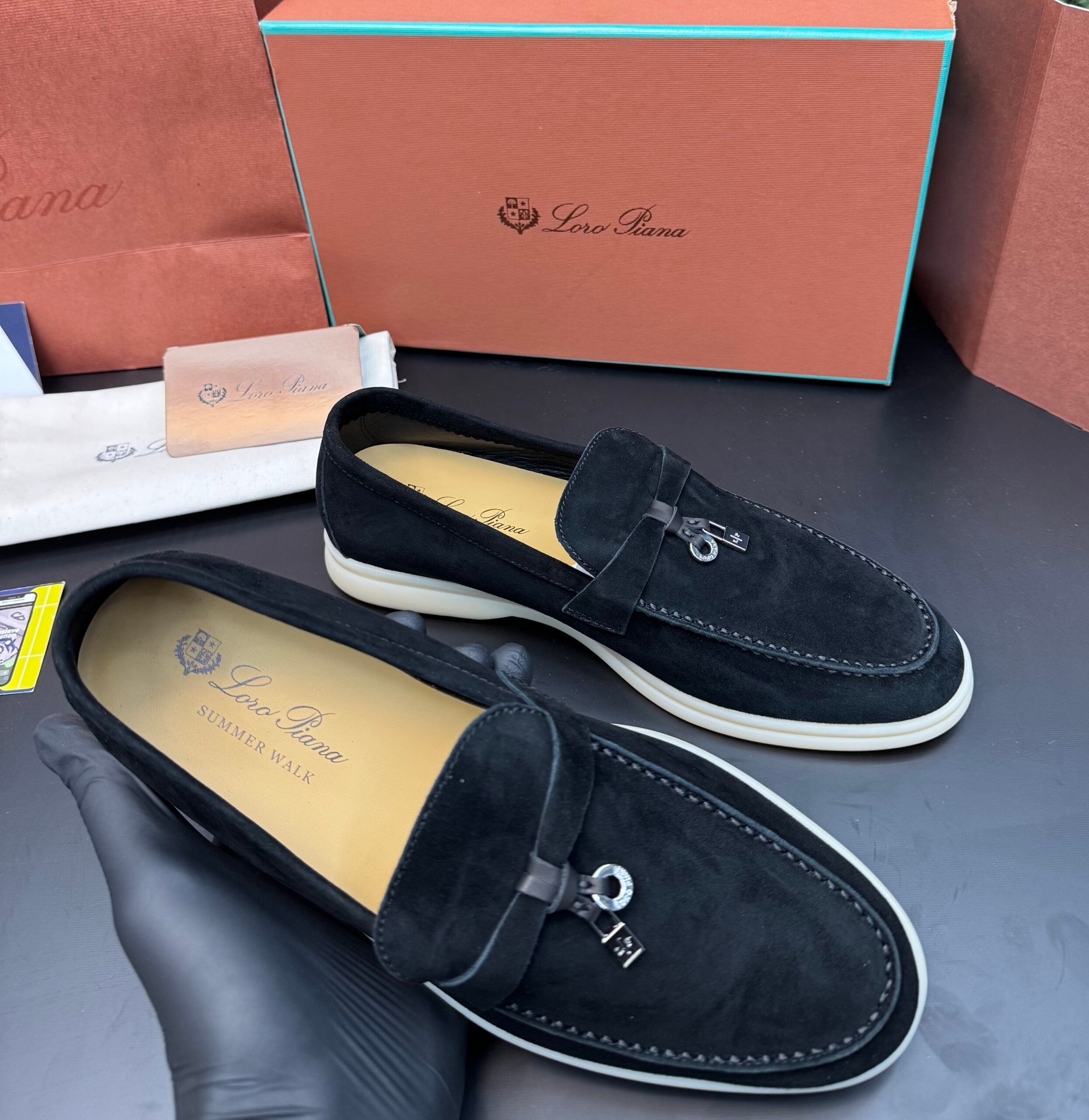 Loro Piana Summer Walk Loafer Black ( Woman ) - Image 2