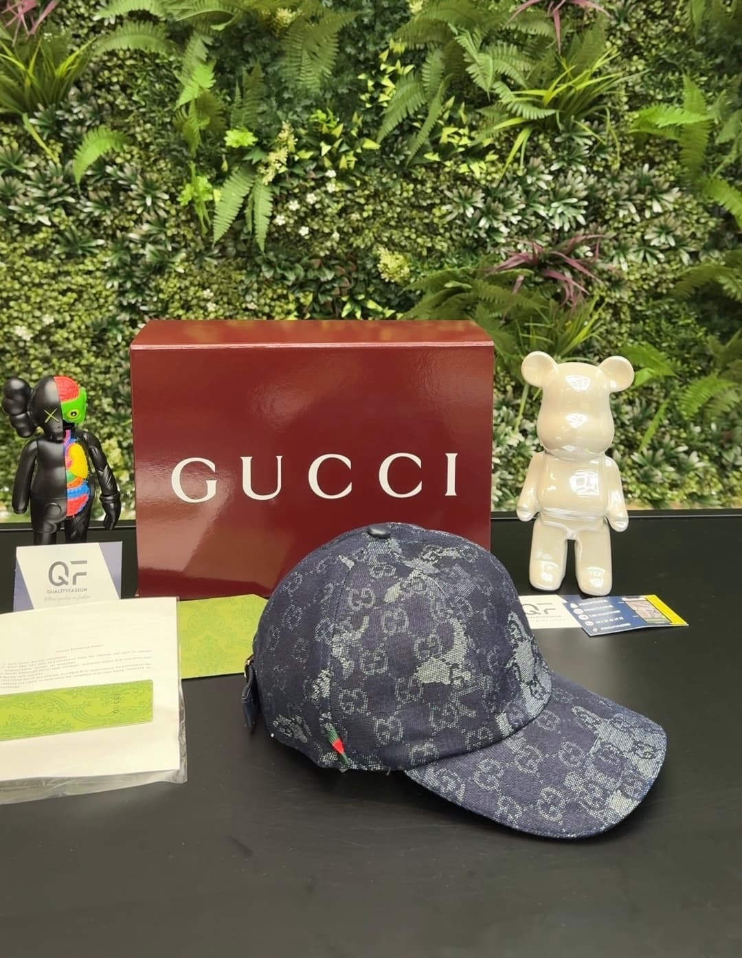 Gucci GG Marbled Canvas Baseball Cap Blue