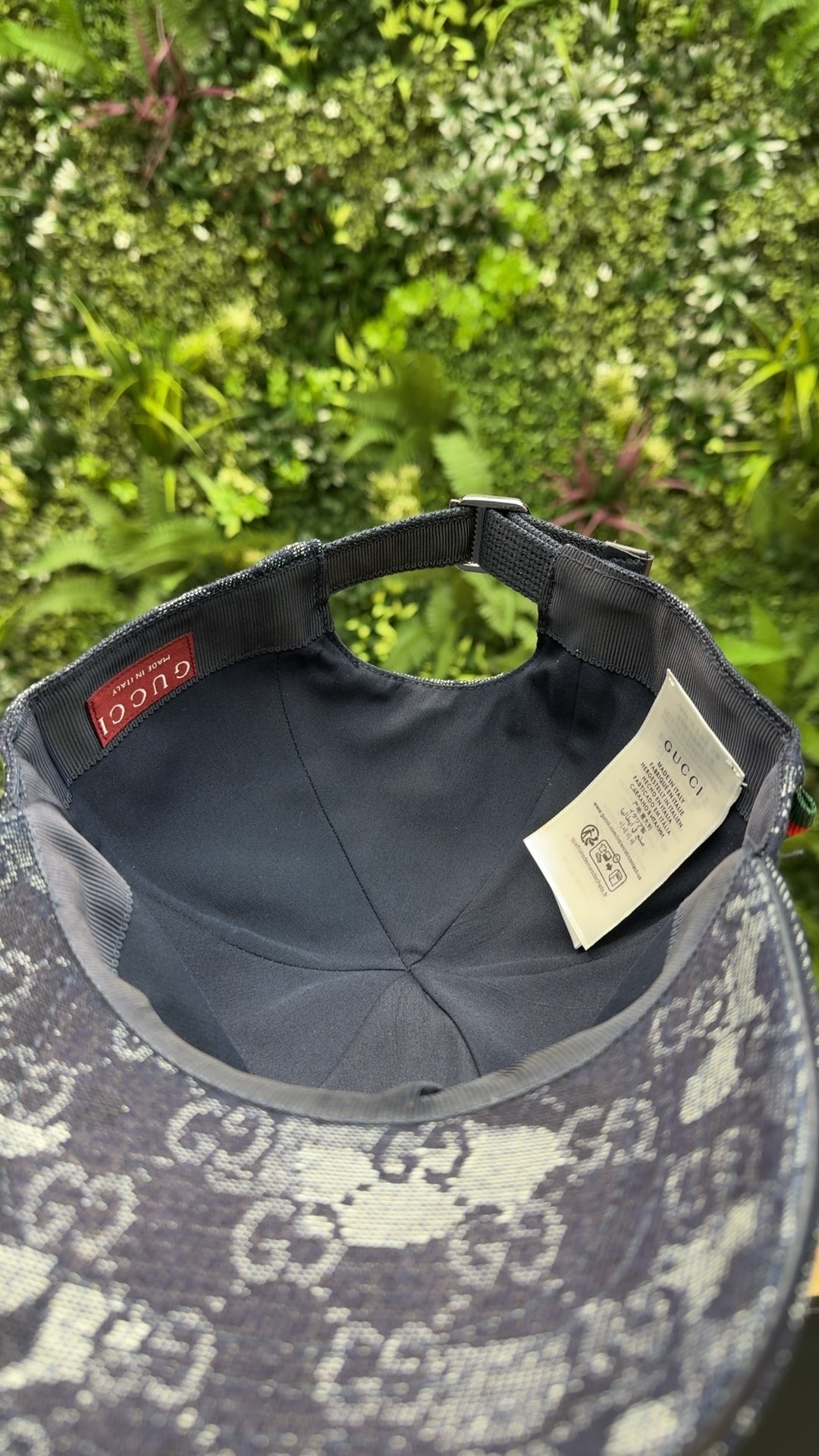 Gucci GG Marbled Canvas Baseball Cap Blue - Image 2