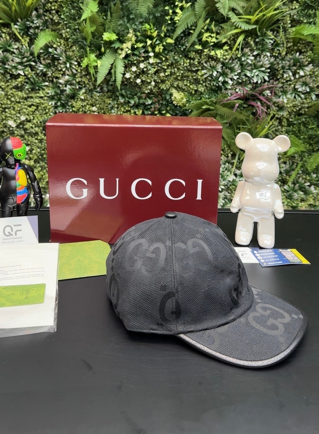 Gucci GG Jumbo Baseball Cap Black - Image 1