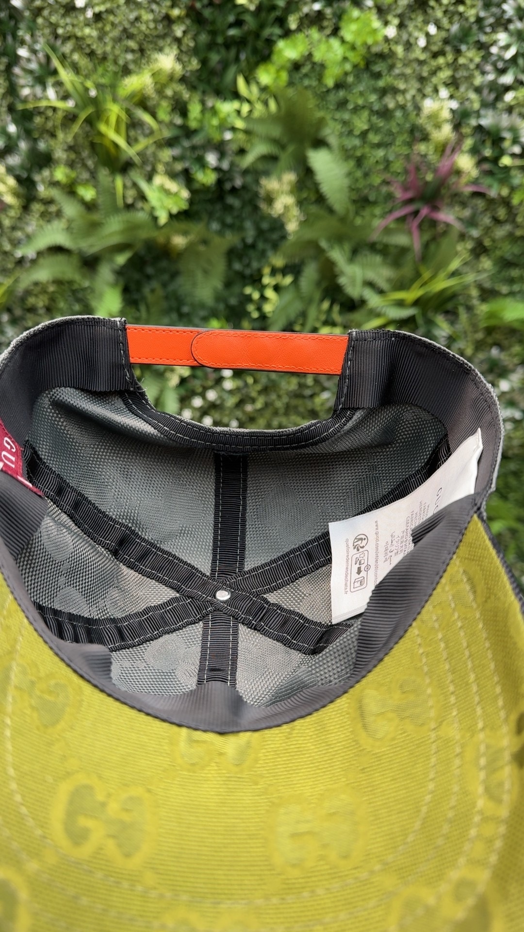 Gucci GG Baseball Cap Grey Orange - Image 2