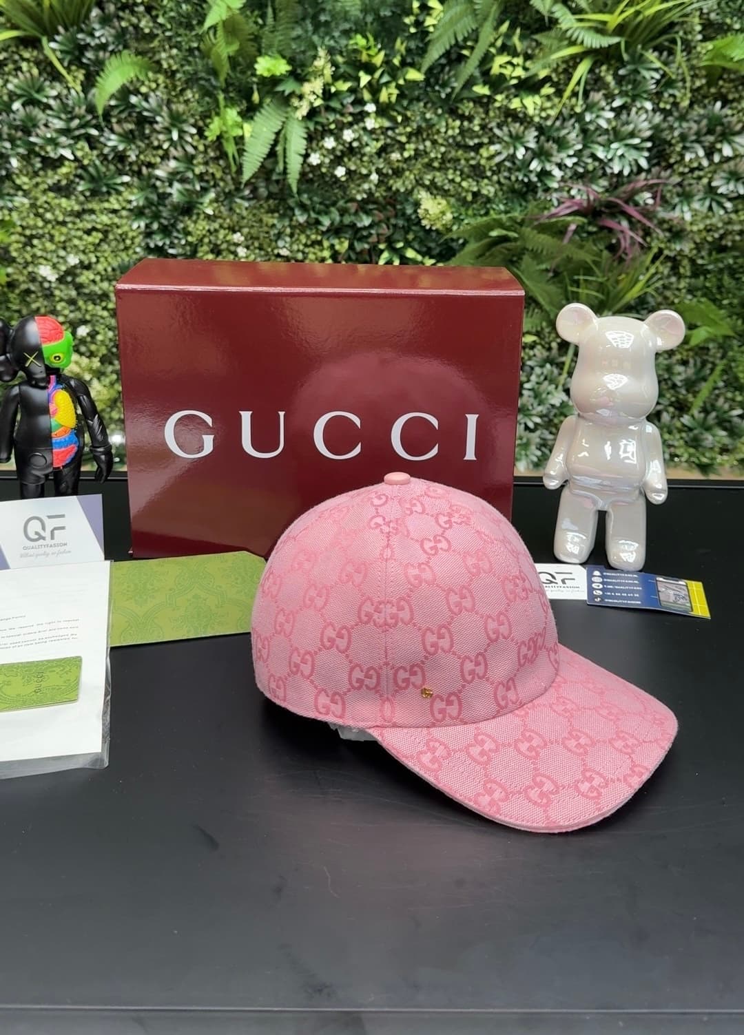 Gucci GG Canvas Baseball Cap Pink