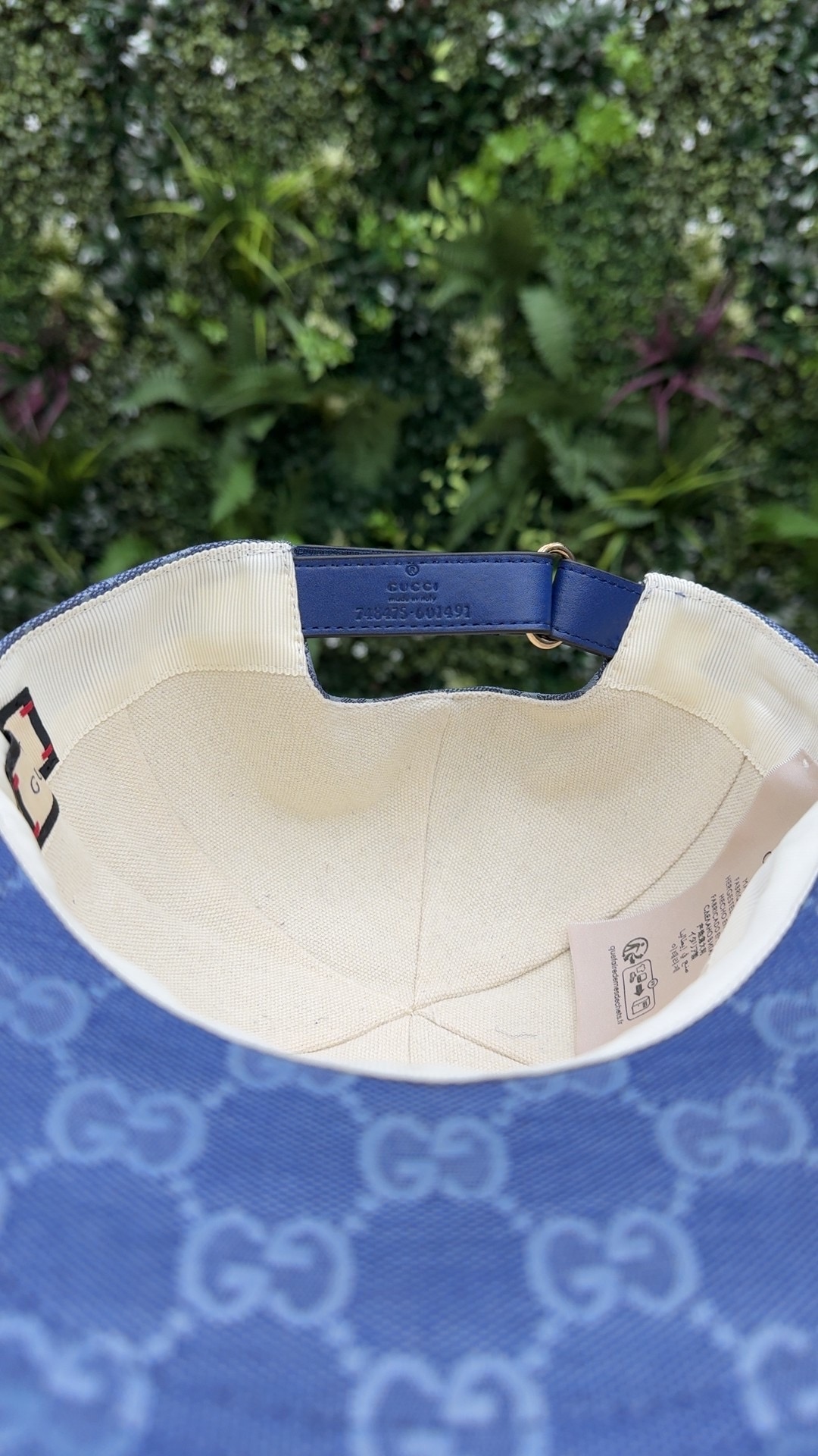 Gucci GG Canvas Baseball Cap Indigo - Image 2