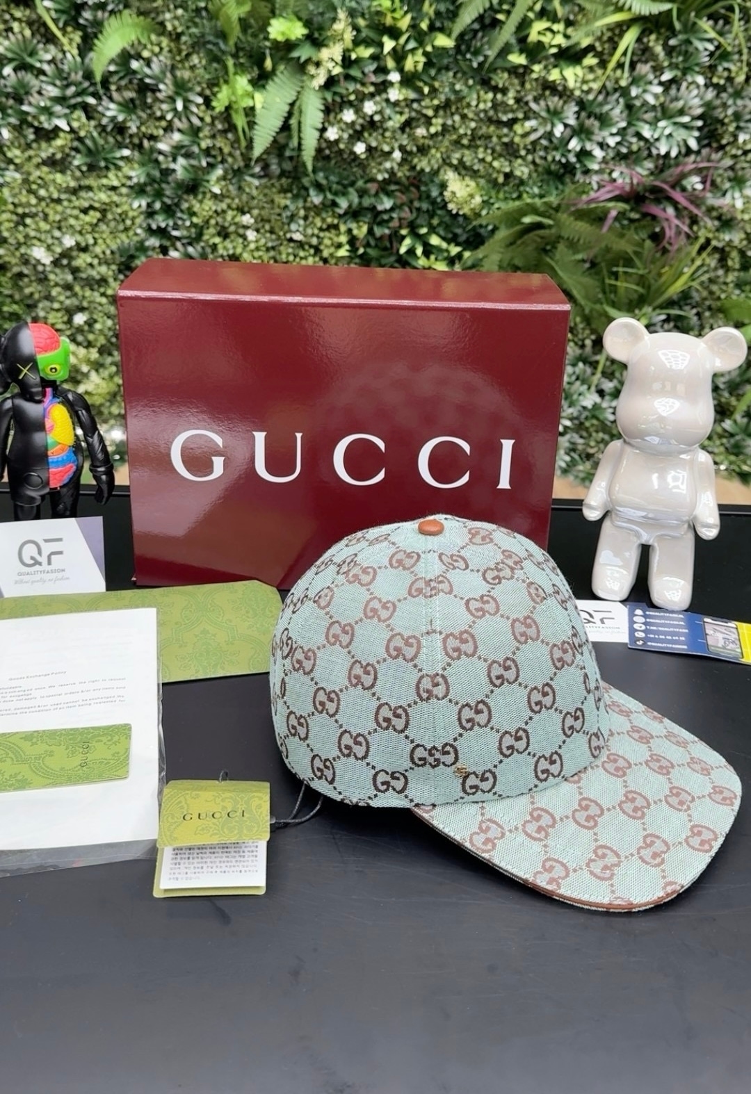 Gucci GG Canvas Baseball Cap Blue/Brown