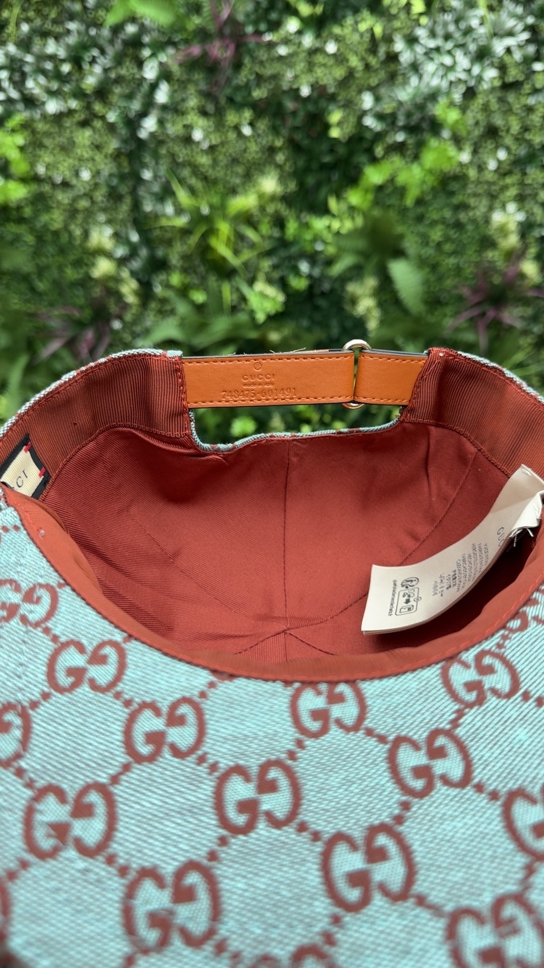 Gucci GG Canvas Baseball Cap Blue/Orange - Image 2