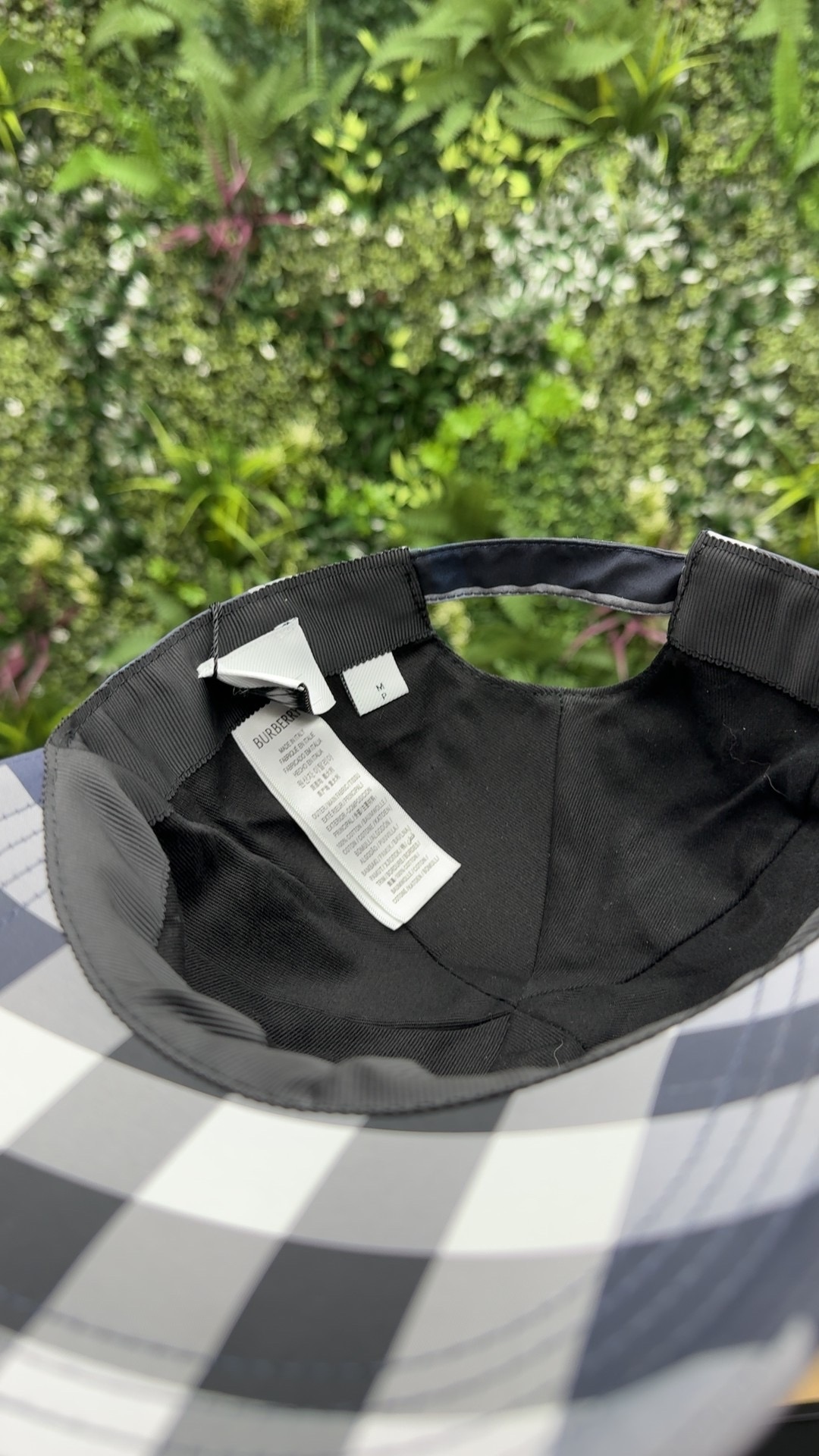 Burberry checkered Print Cap Blue - Image 2