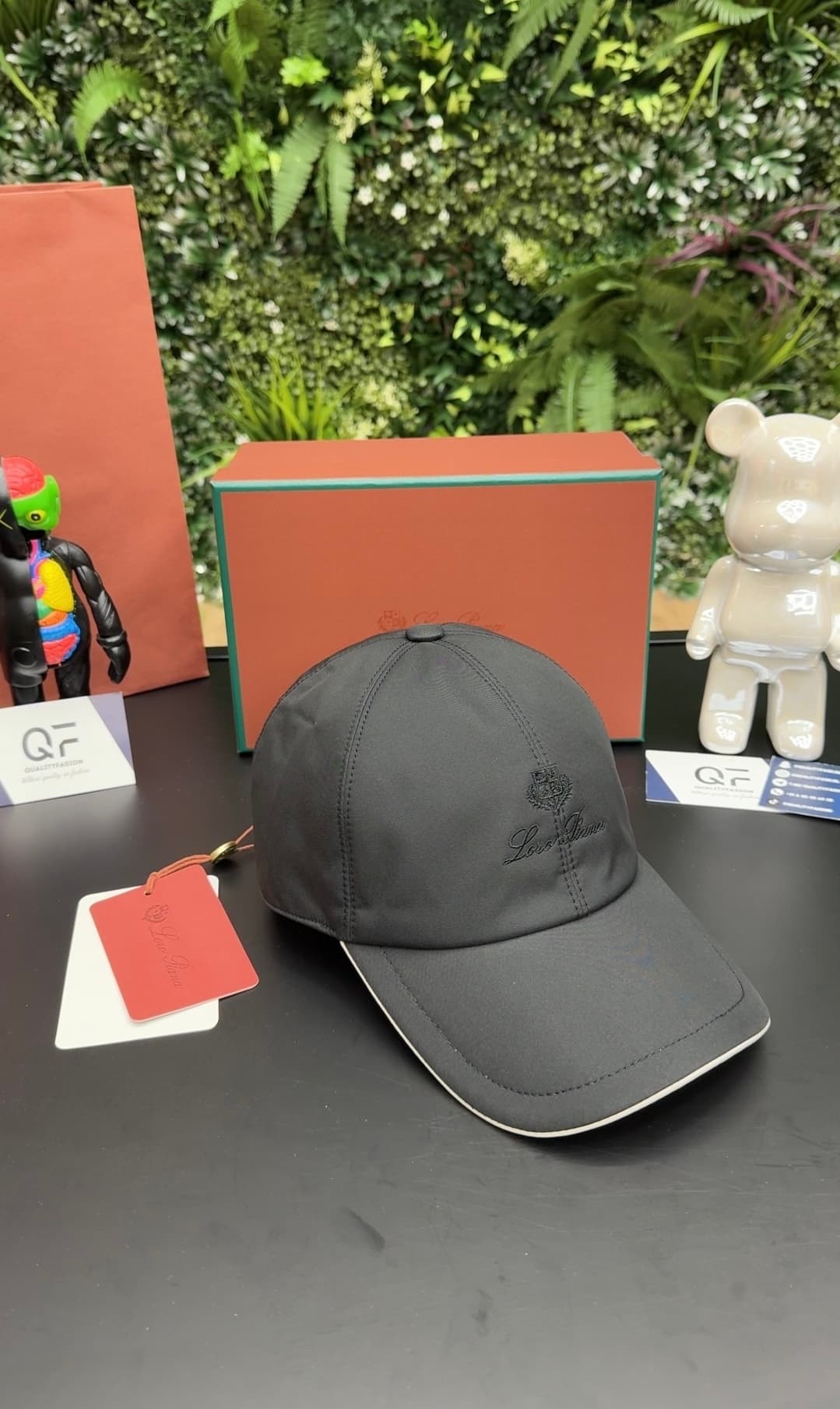 Loro Piana Logo Baseball Cap Black