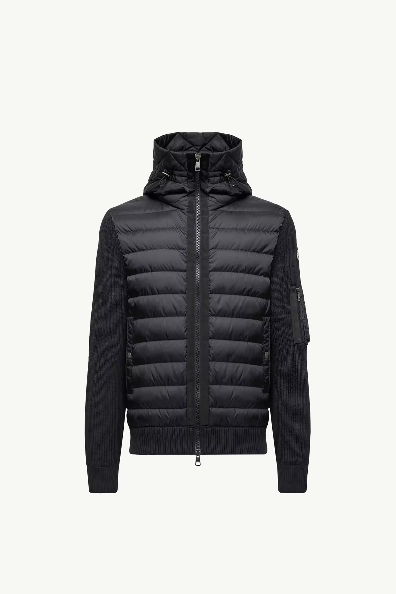 Moncler Padded Zip-Up Cardigan Black