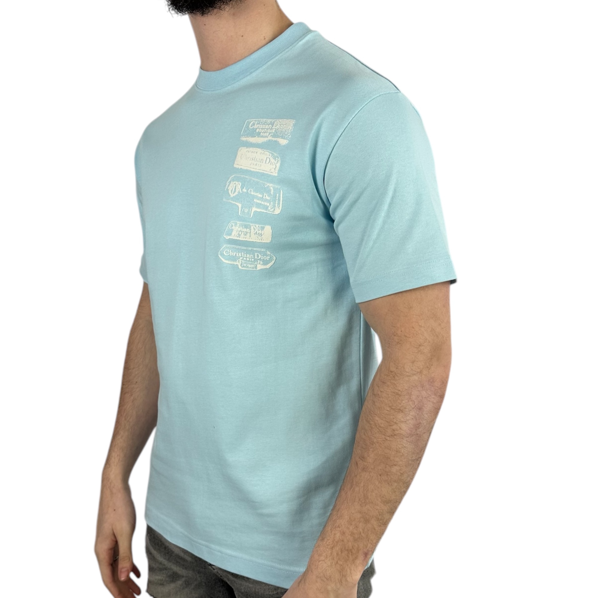 Dior T-shirt Archives Labels Blue - Image 2
