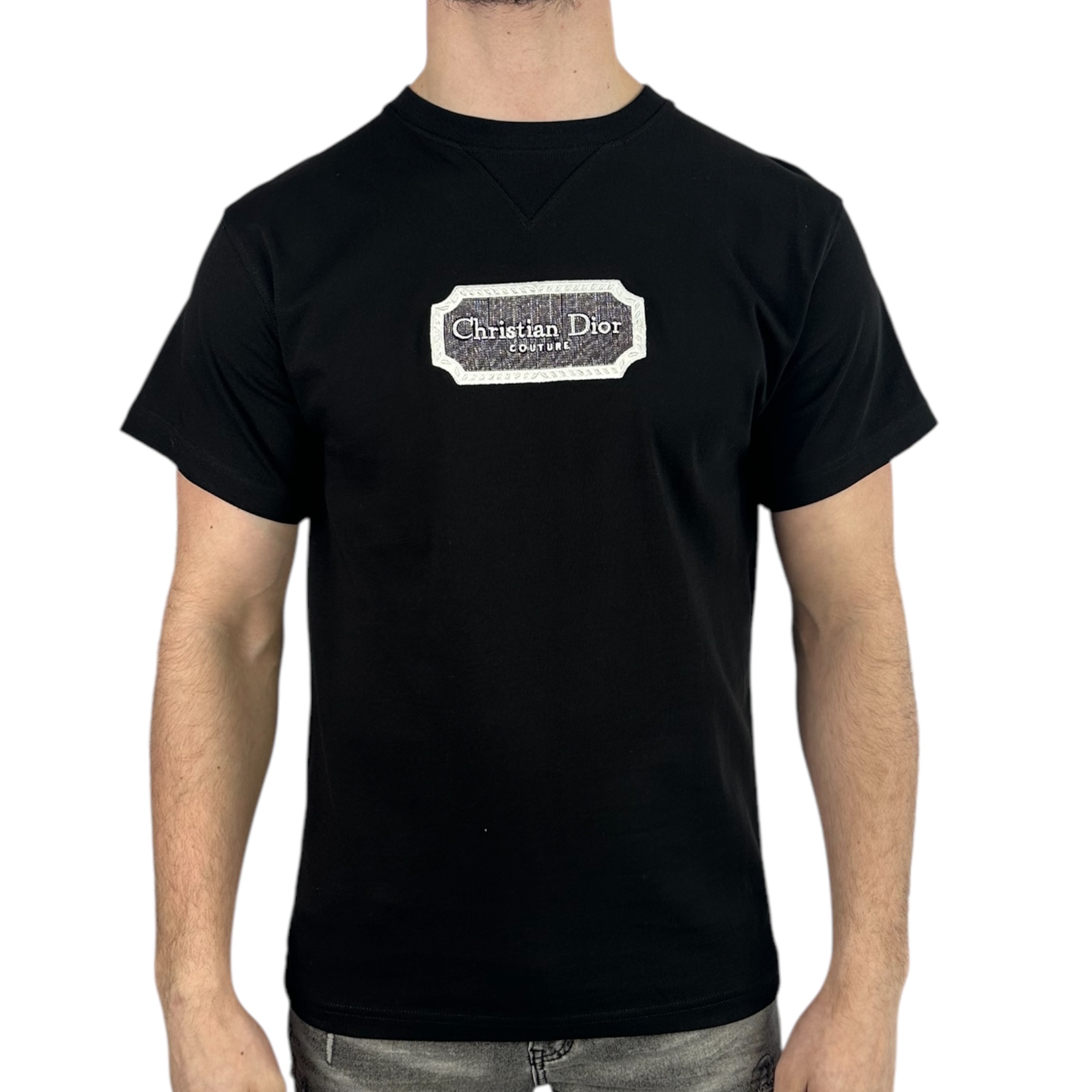 Dior T-shirt Embroidered Couture Black
