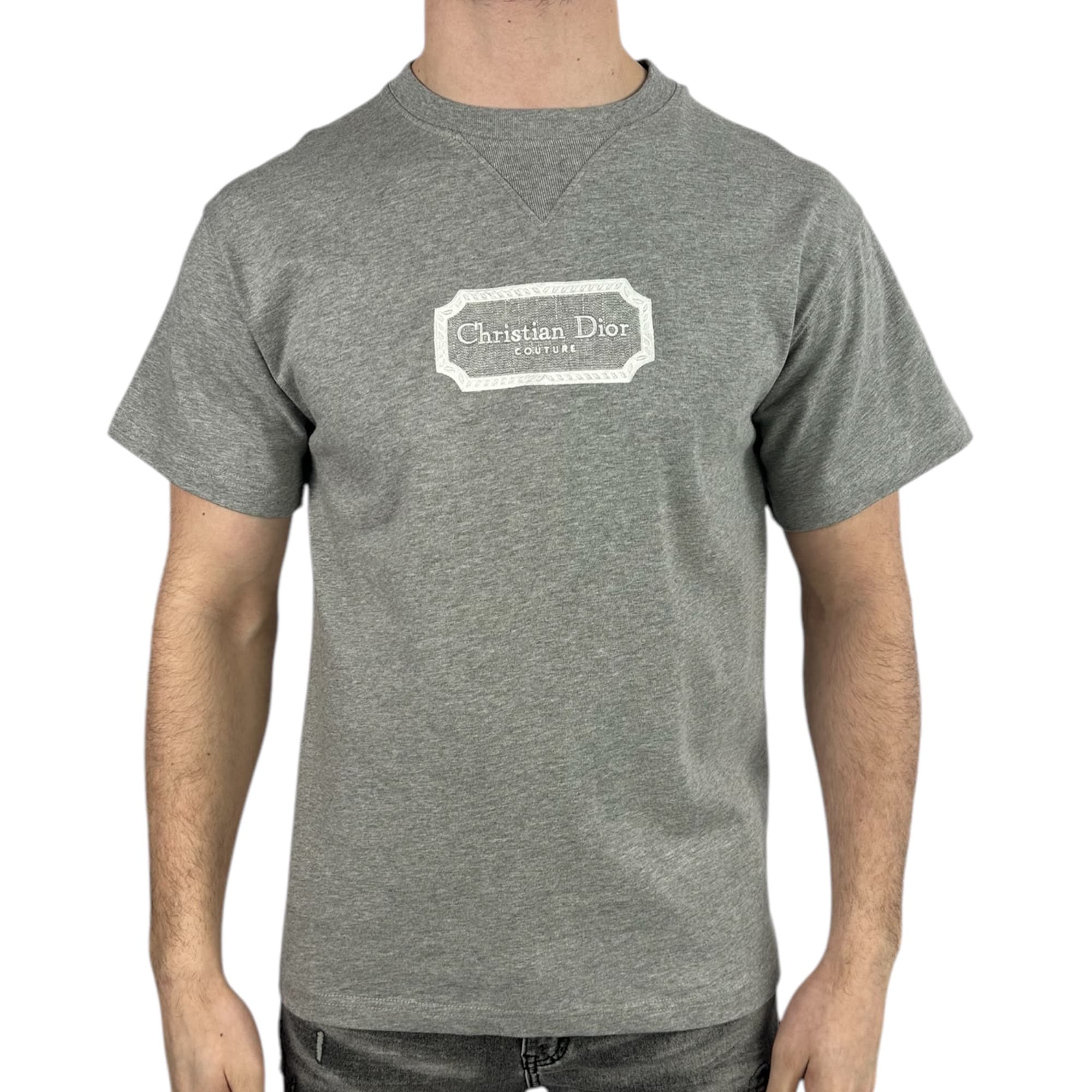 Dior T-shirt Embroidered Couture Grey