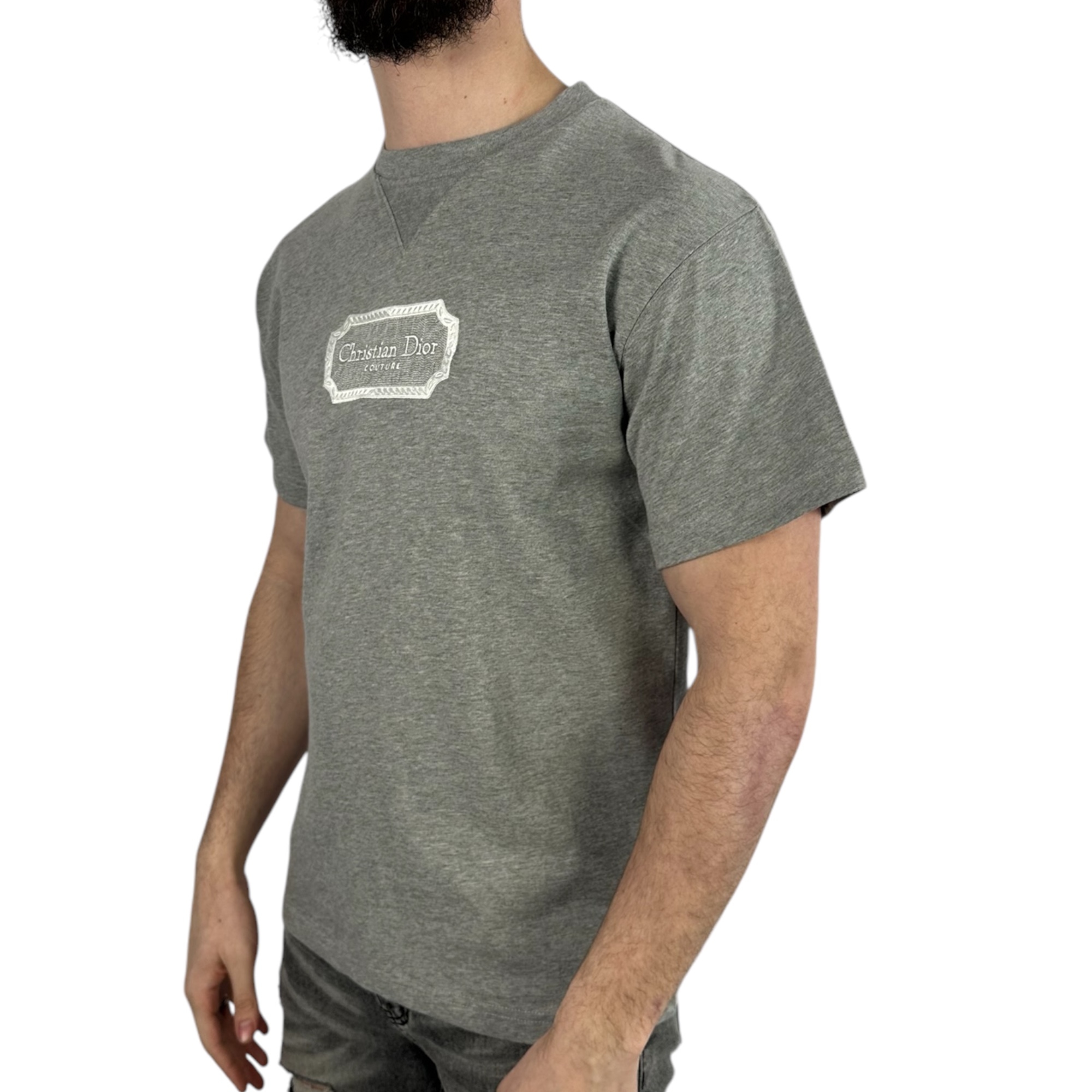 Dior T-shirt Embroidered Couture Grey - Image 2