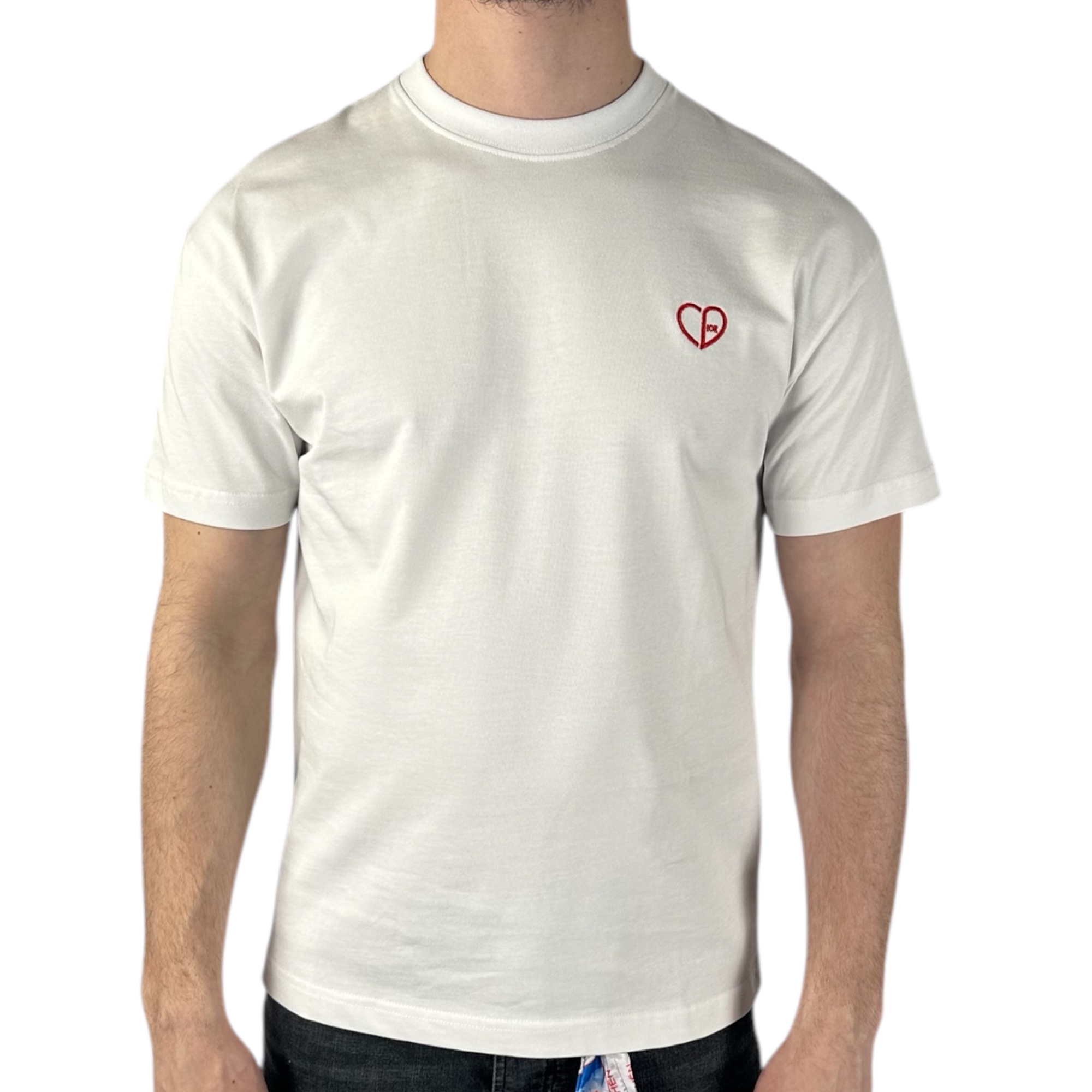 Dior T-shirt CD Heart White