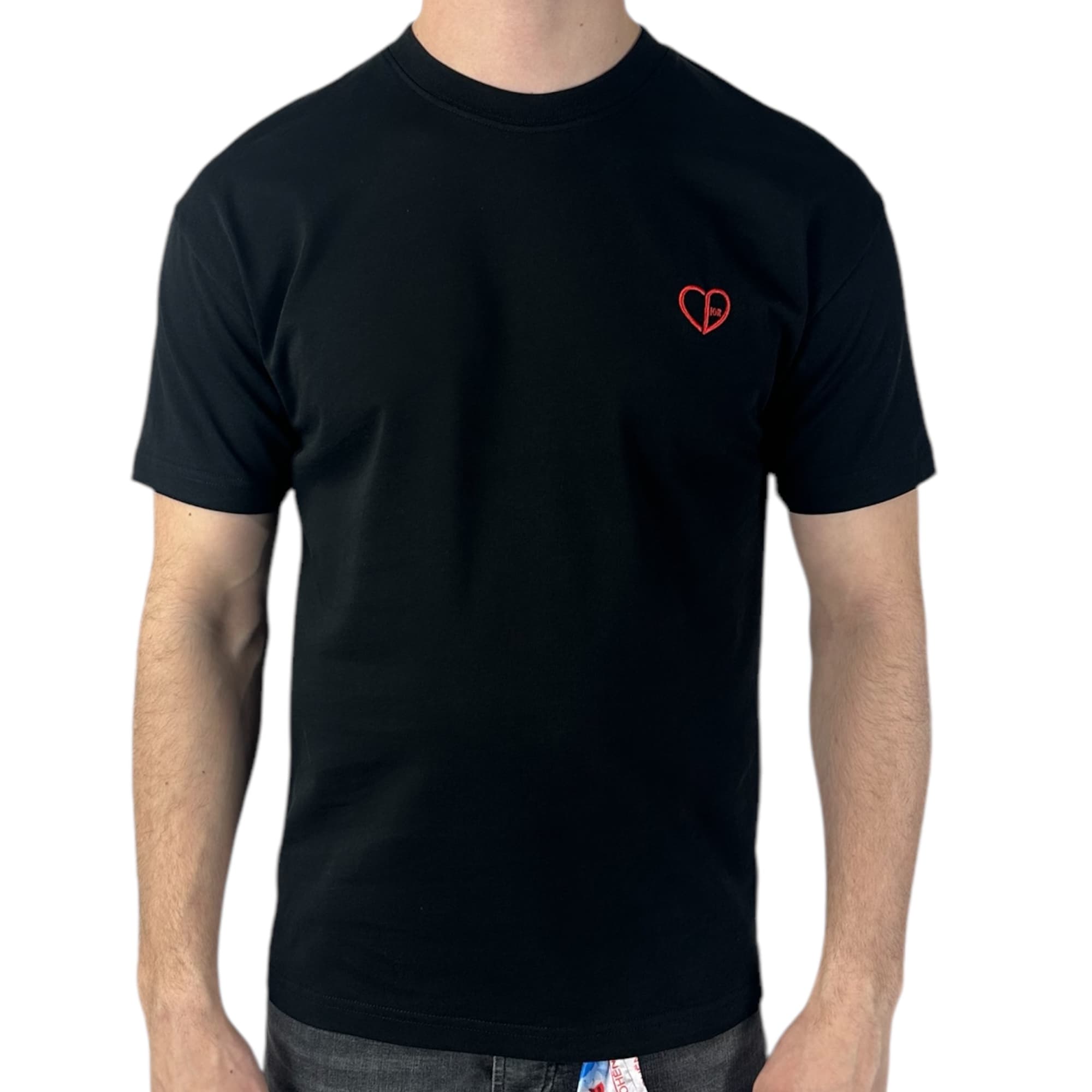 Dior T-shirt CD Heart Black