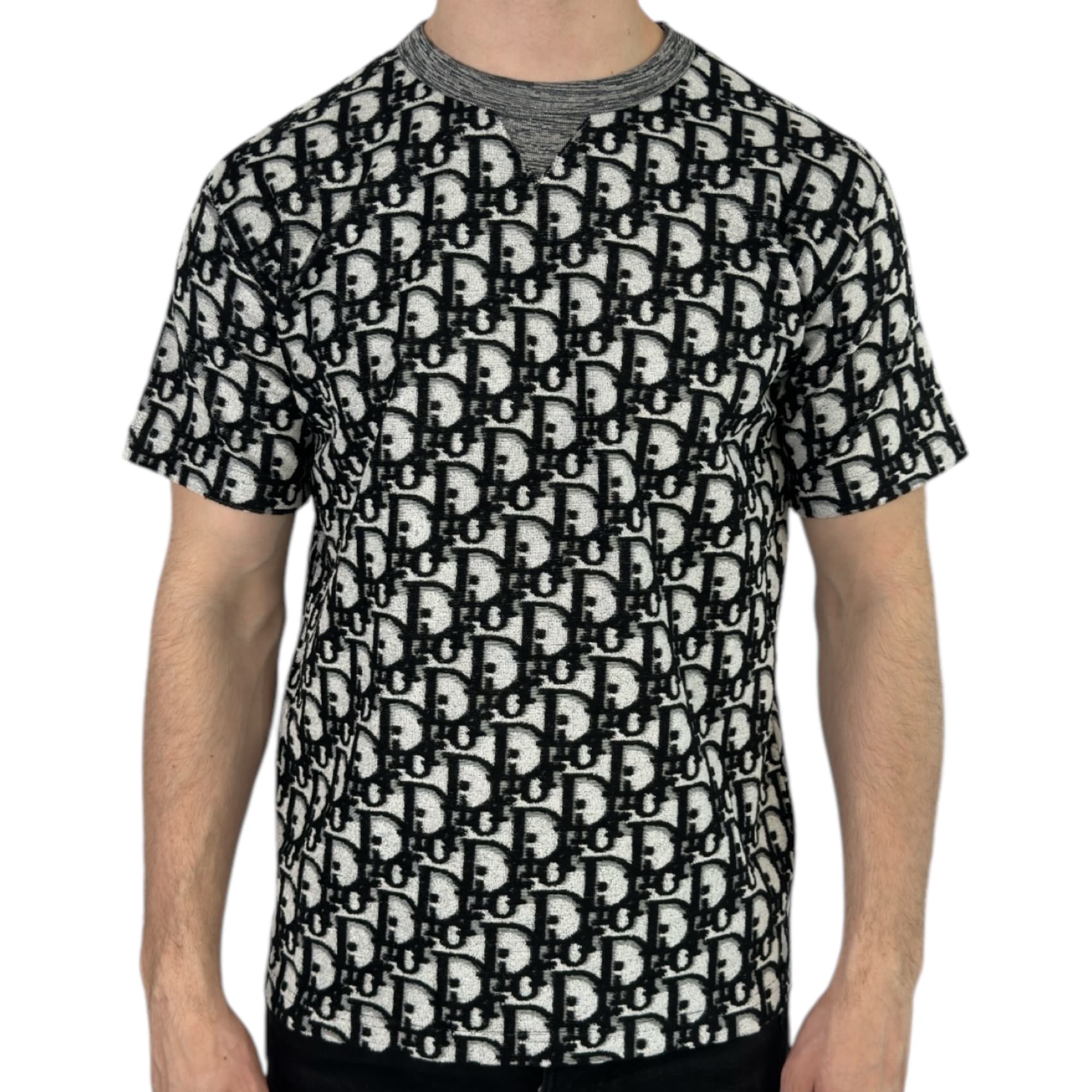 Dior T-shirt Oblique Motief Black