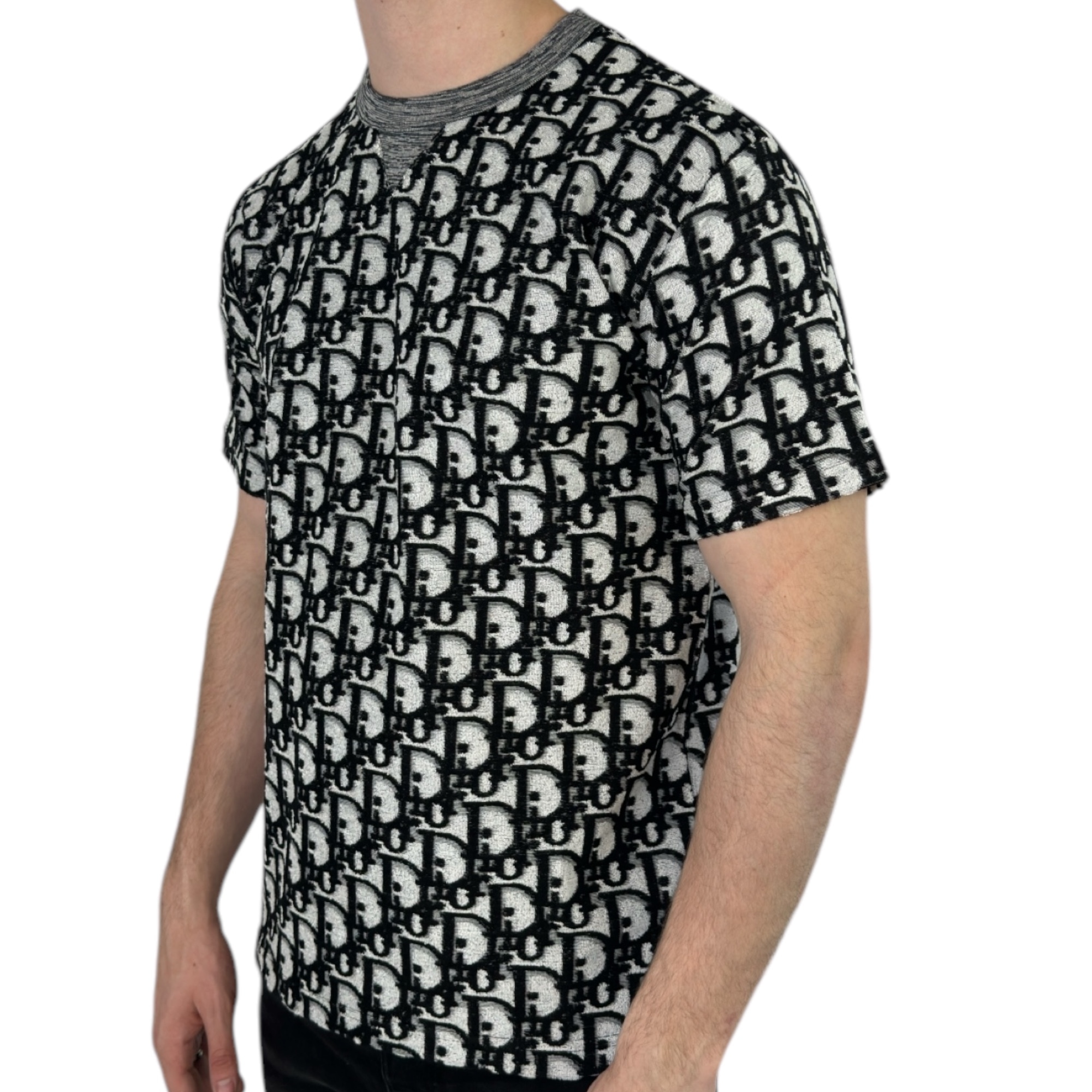 Dior T-shirt Oblique Motief Black - Image 2