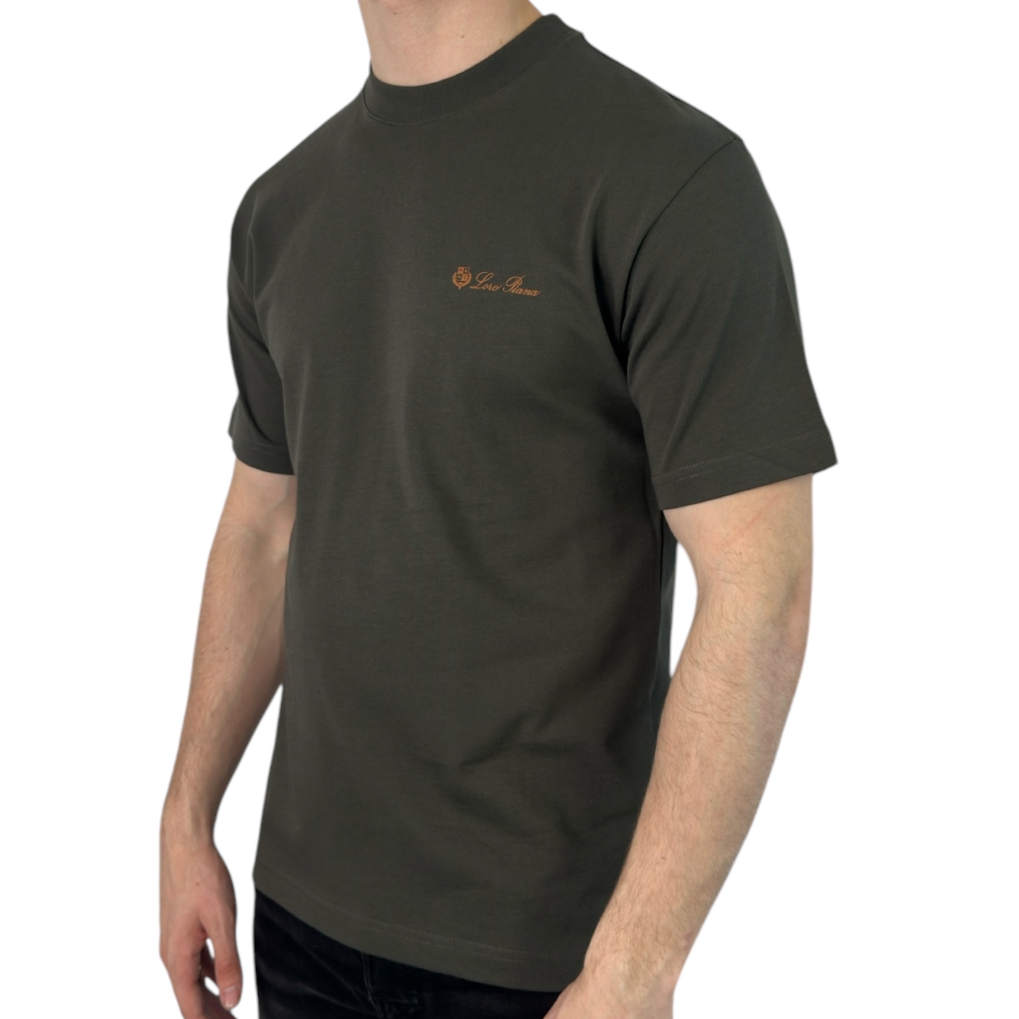 Loro Piana T-shirt Basic Antraciet - Image 2