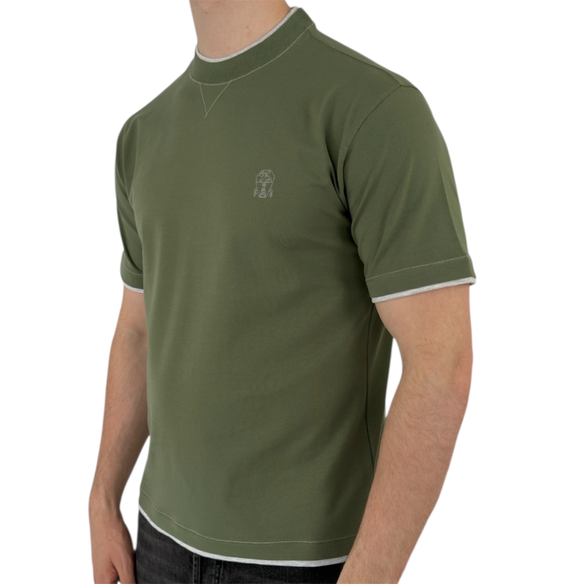 Brunello Cucinelli T-shirt Cotton Green - Image 2