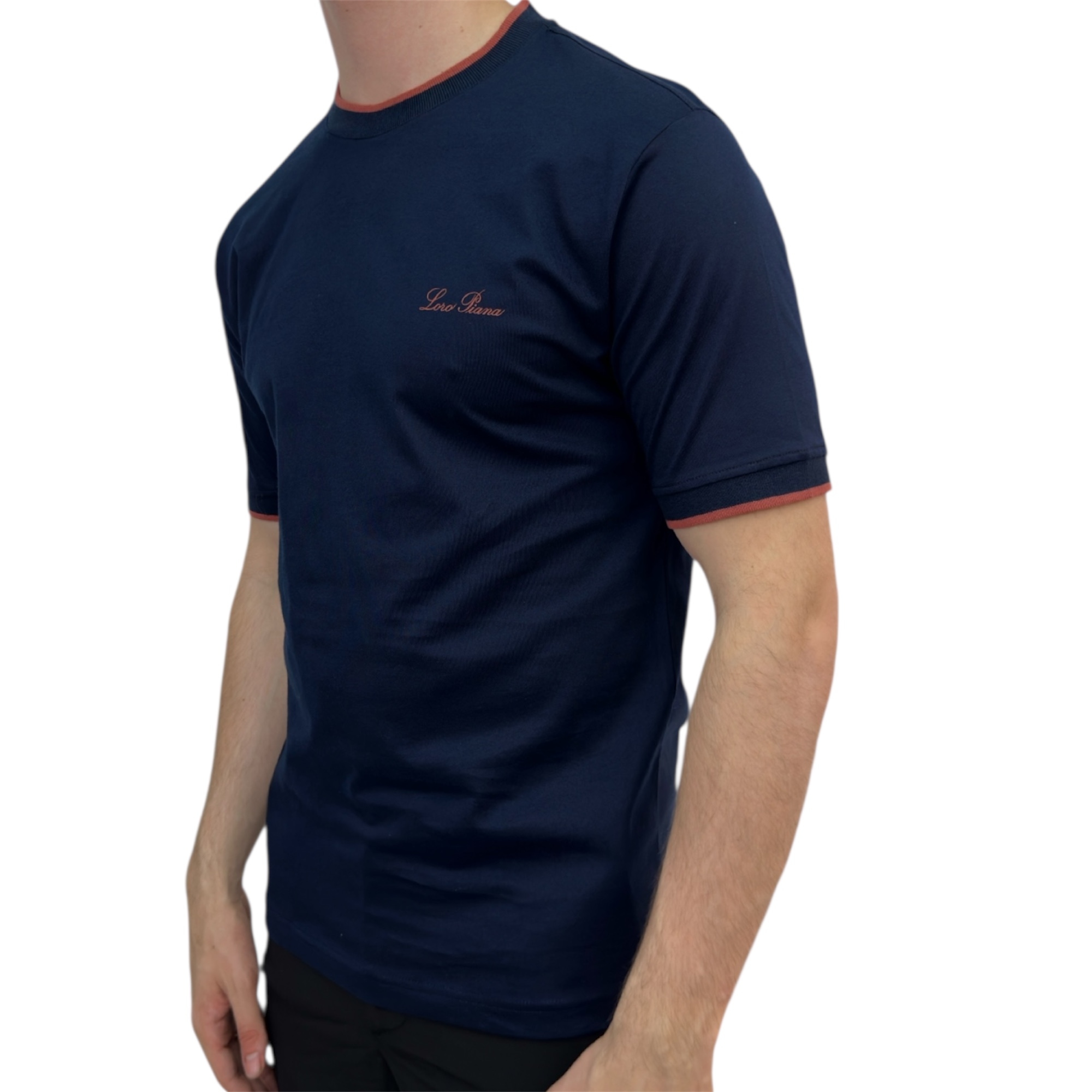 Loro Piana T-shirt Classic Navy Blue - Image 2