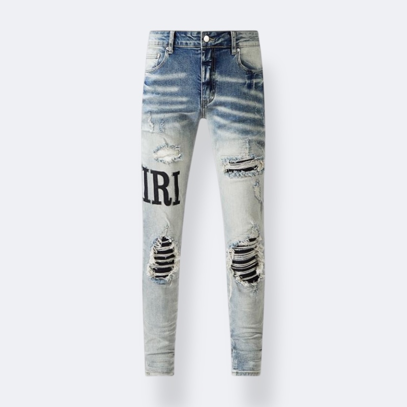 Amiri Jeans Appliqué Clay Indigo