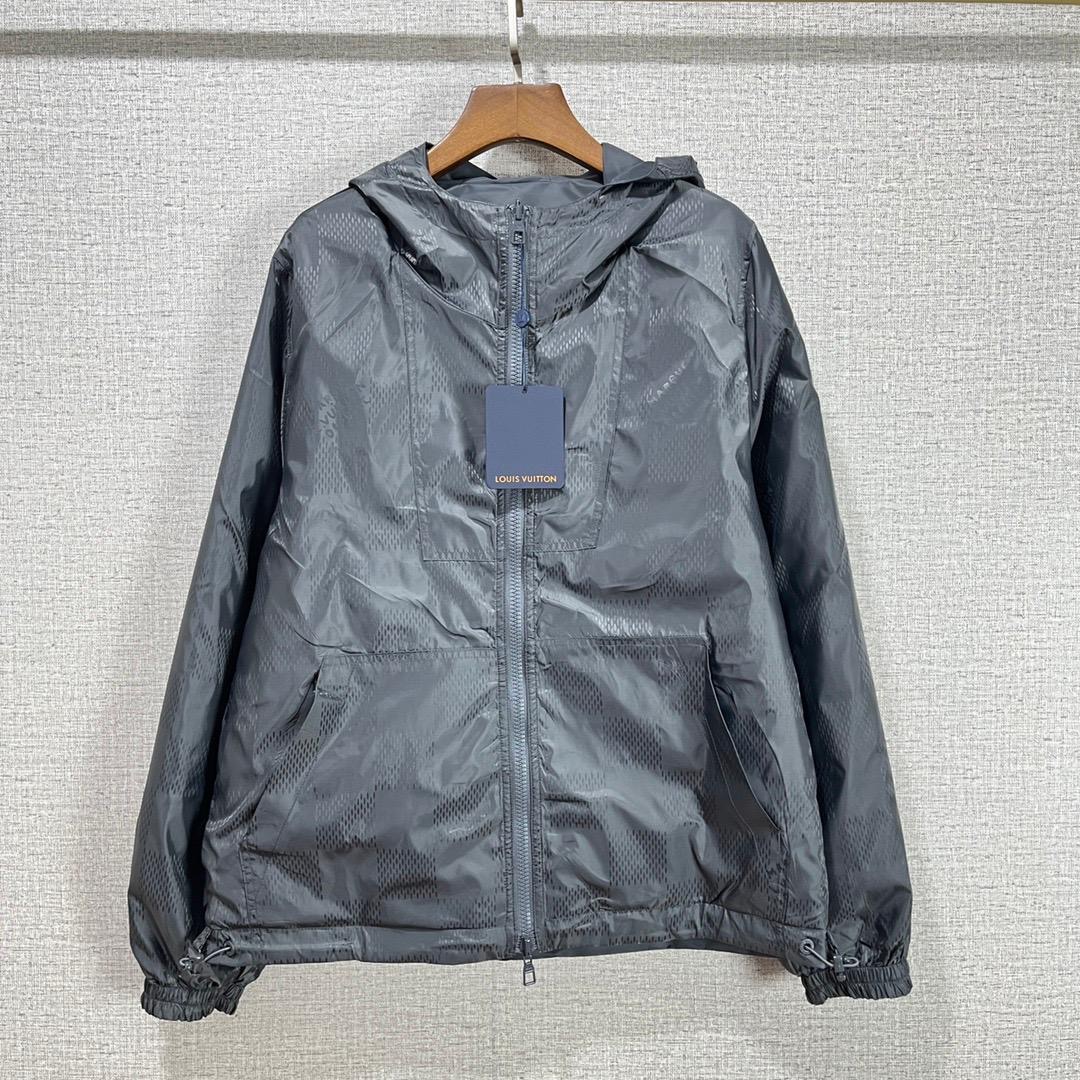 Louis Vuitton Reversible Damier Jacket Grey