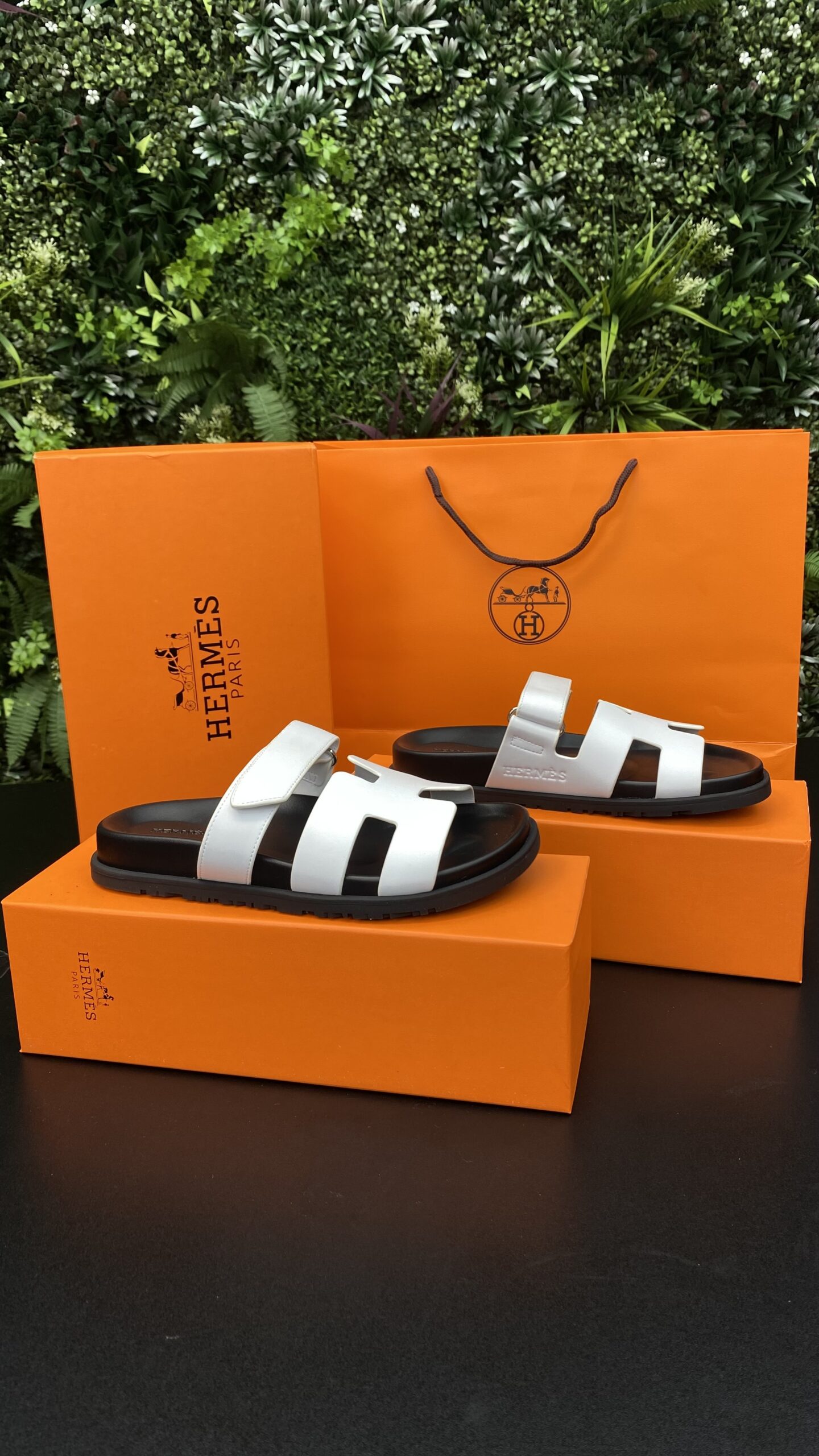 Hermes Chypre Sandal White