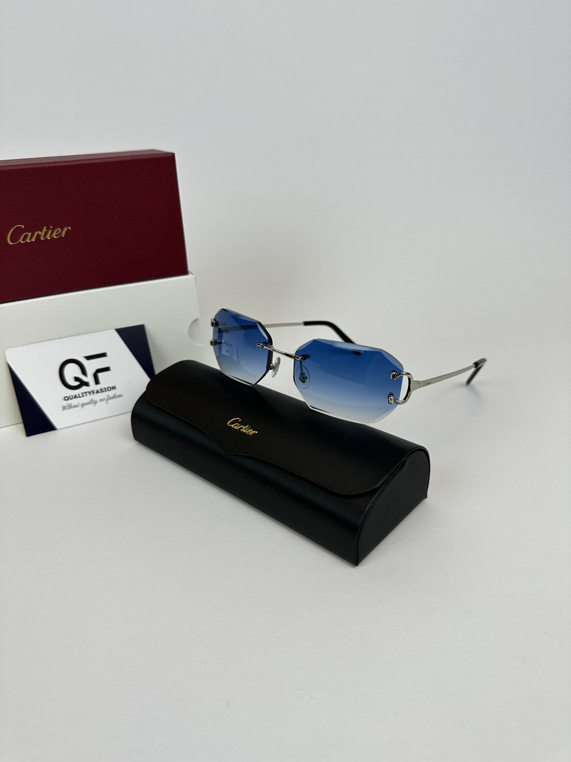Cartier Piccadilly DC Silver Frame Blue